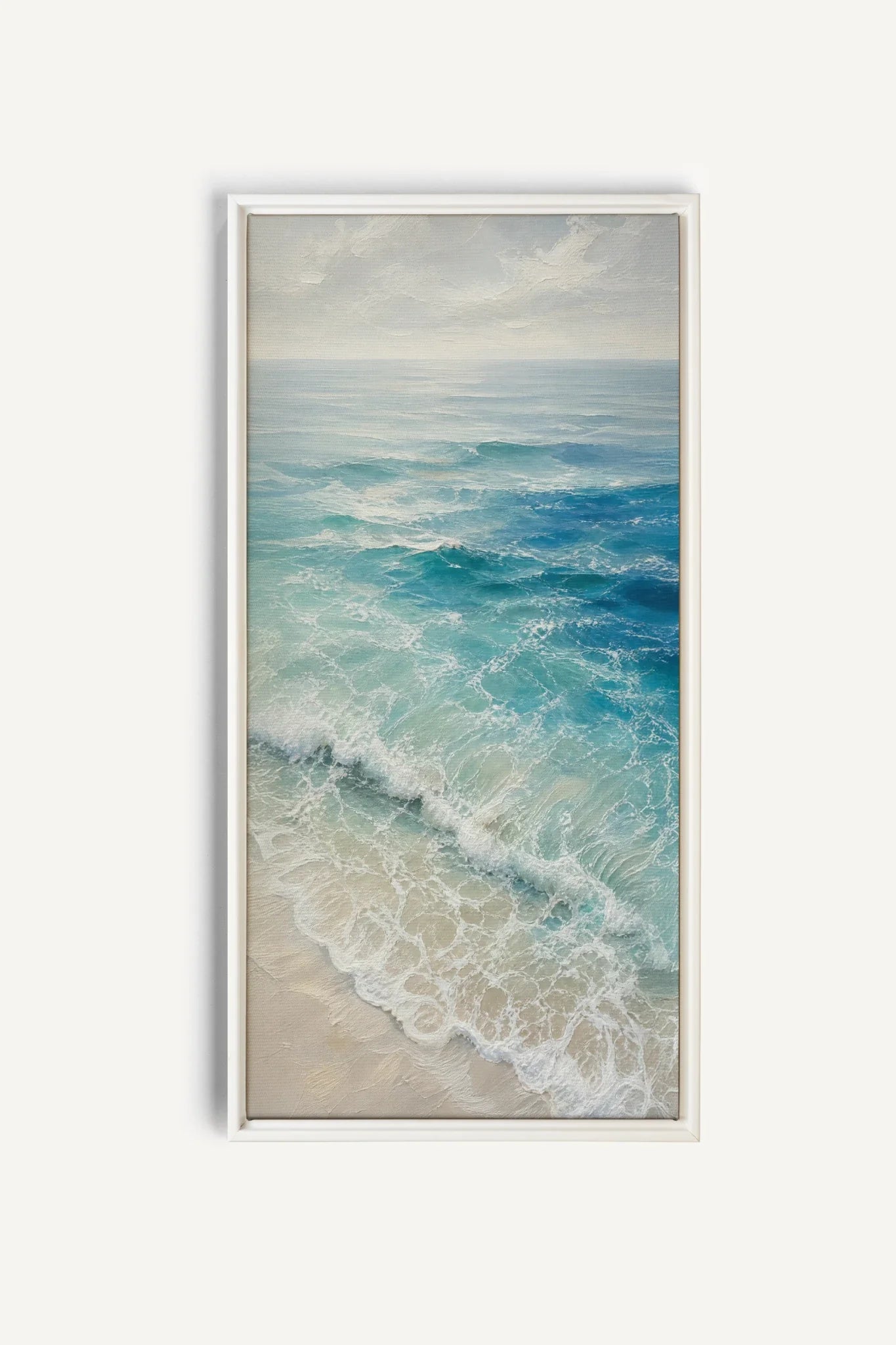 SALTWATER DREAM, Oeuvre sur toile étirée, encadré Blanc