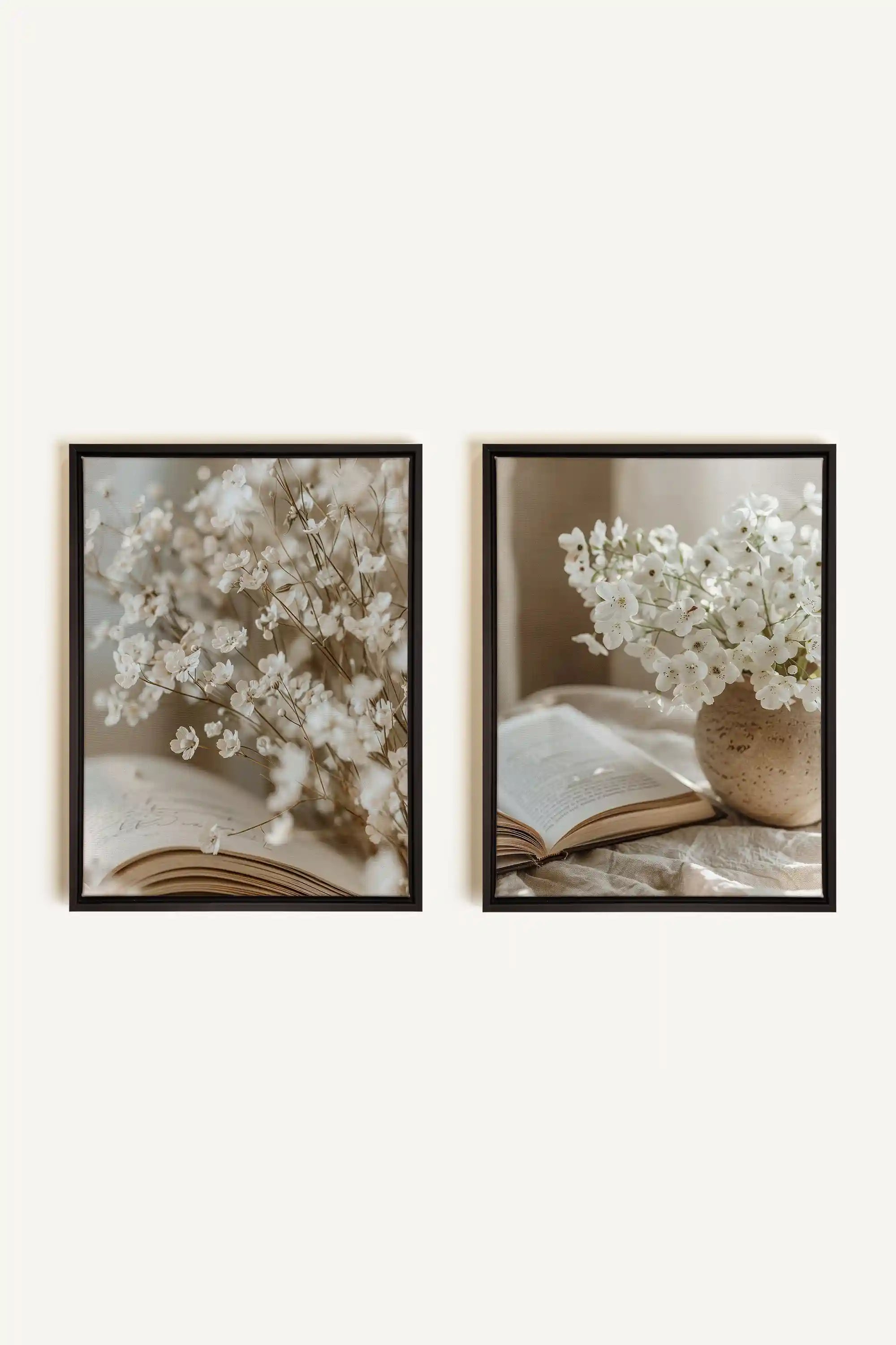 TIMELESS BEAUTY DUO, 2 Oeuvres sur toile étirée, encadré Noir
