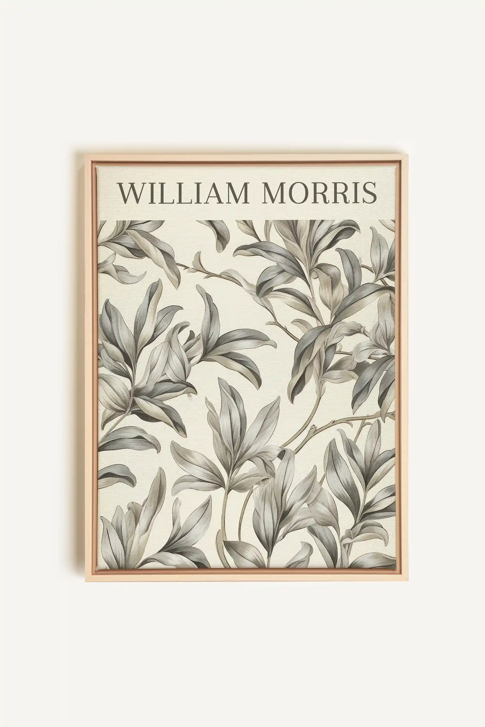 WILLIAM MORRIS, Artwork on stretched canvas, framed Natural Light