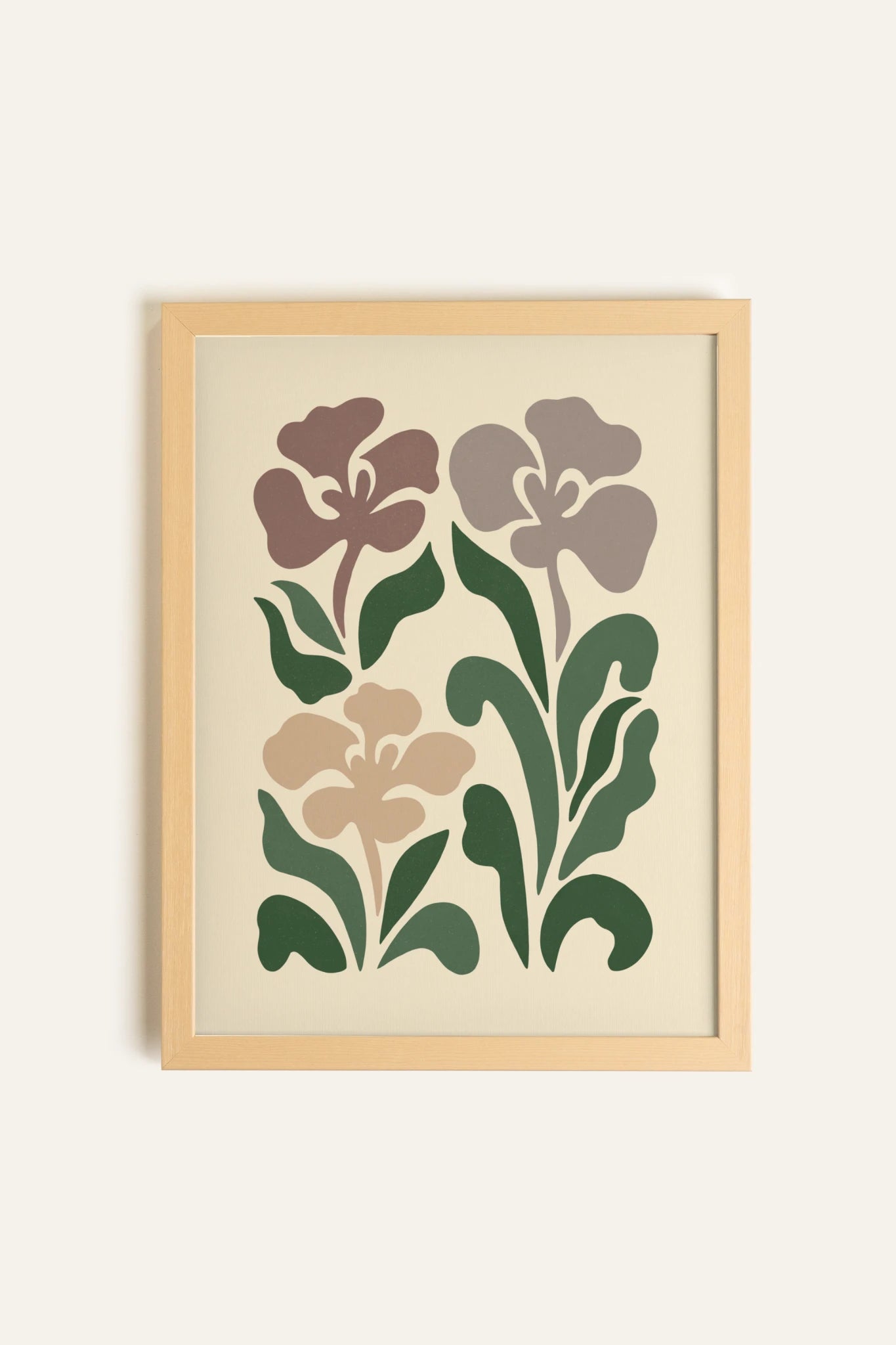 BEIGE PETALS, toile imprimée