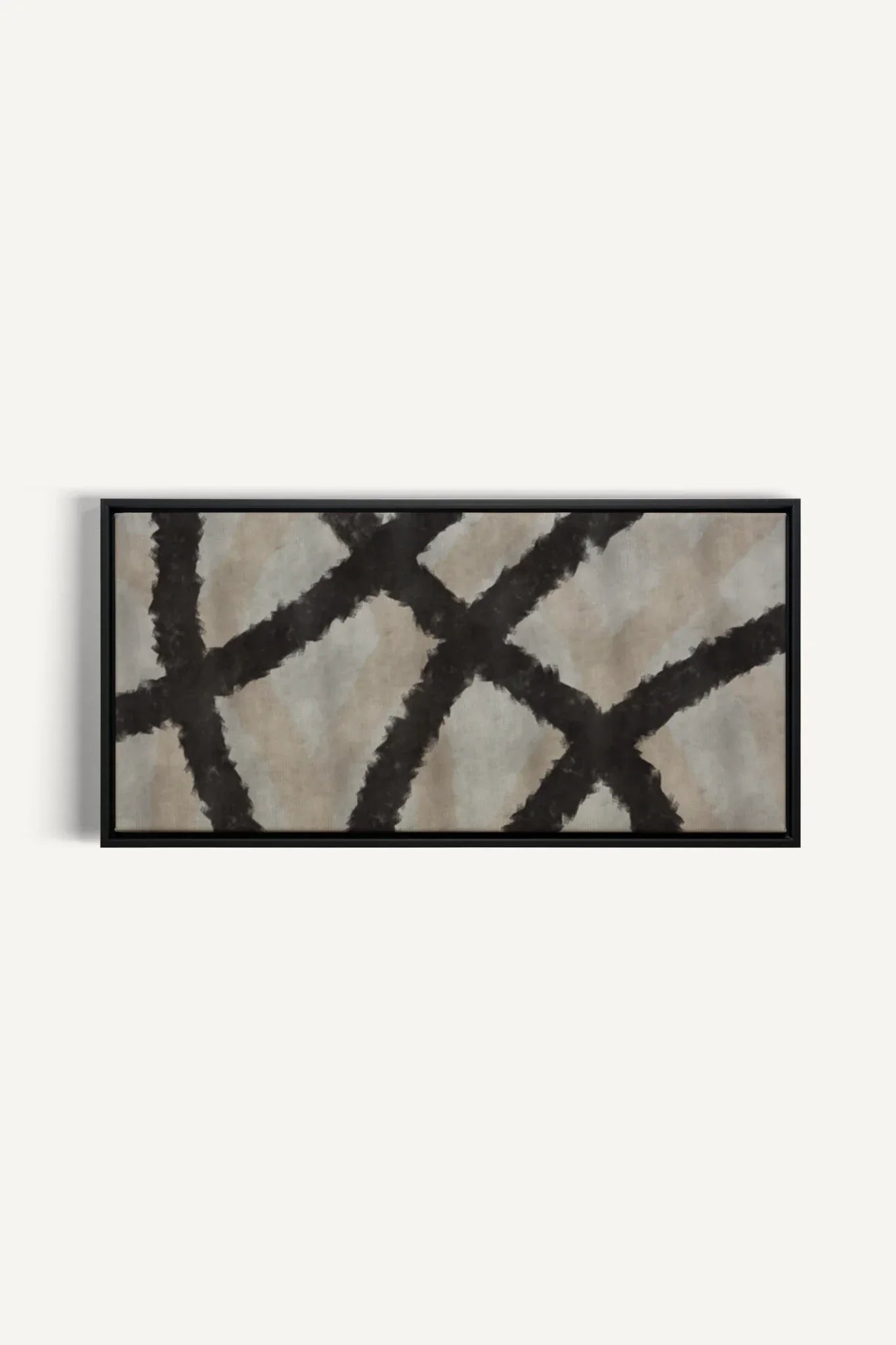 OLEKA CANVAS - BLACK THREADS, Oeuvre sur toile étirée, encadré Noir