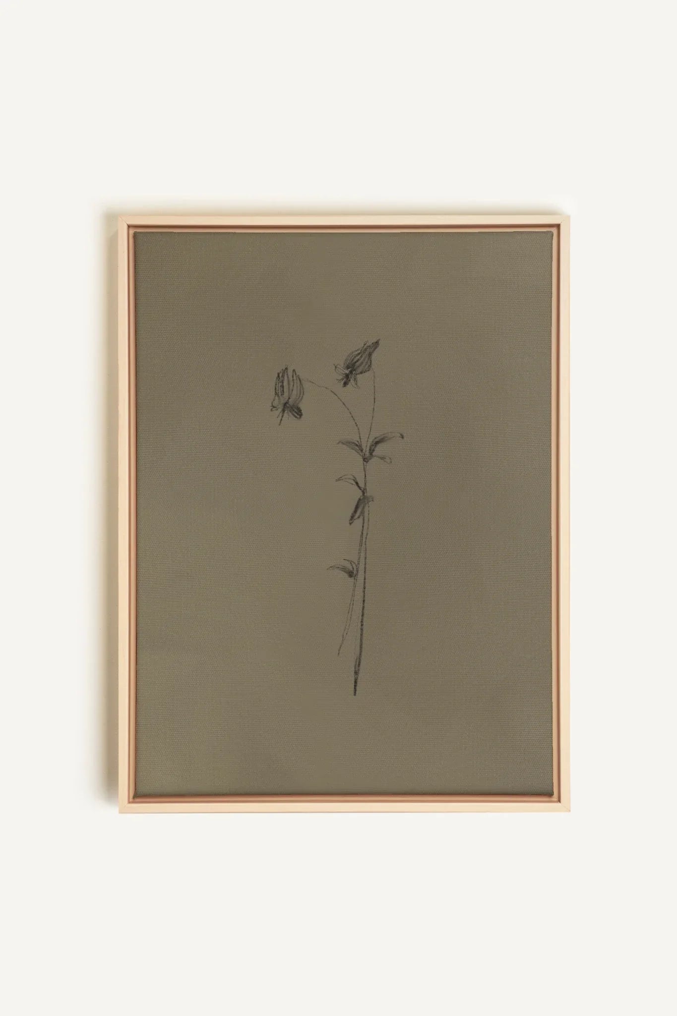 OLEKA CANVAS - BOUTON SAUVAGE, Oeuvre sur toile étirée, encadré Naturel Clair