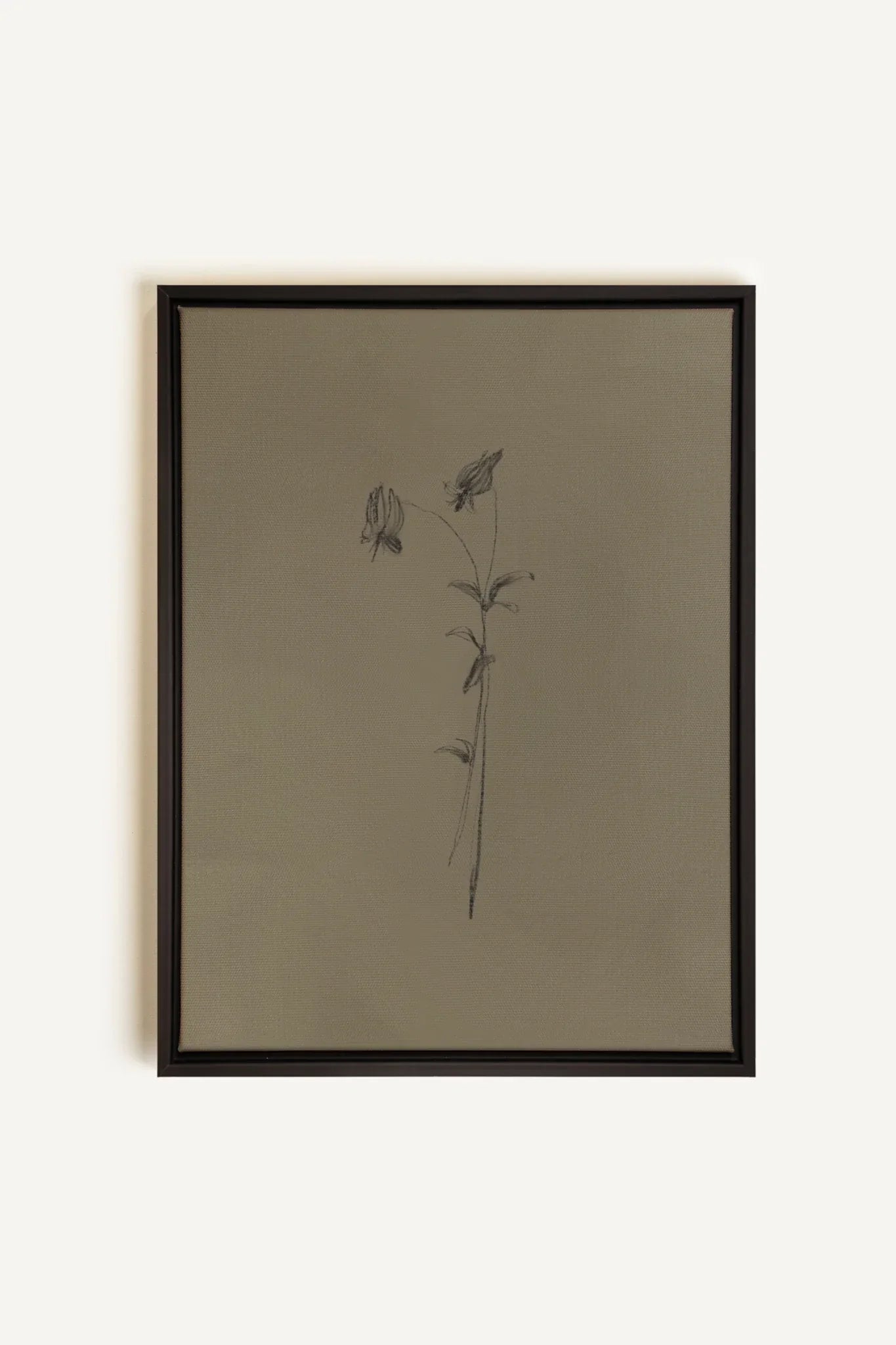 OLEKA CANVAS - BOUTON SAUVAGE, Oeuvre sur toile étirée, encadré Noir