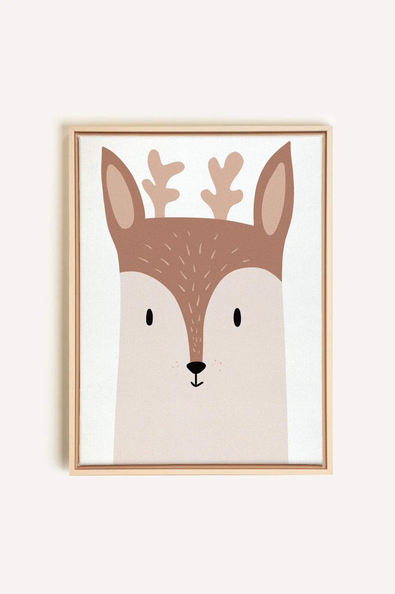 OLEKA CANVAS - CHEVREUIL, Oeuvre sur toile étirée, encadré Naturel Clair