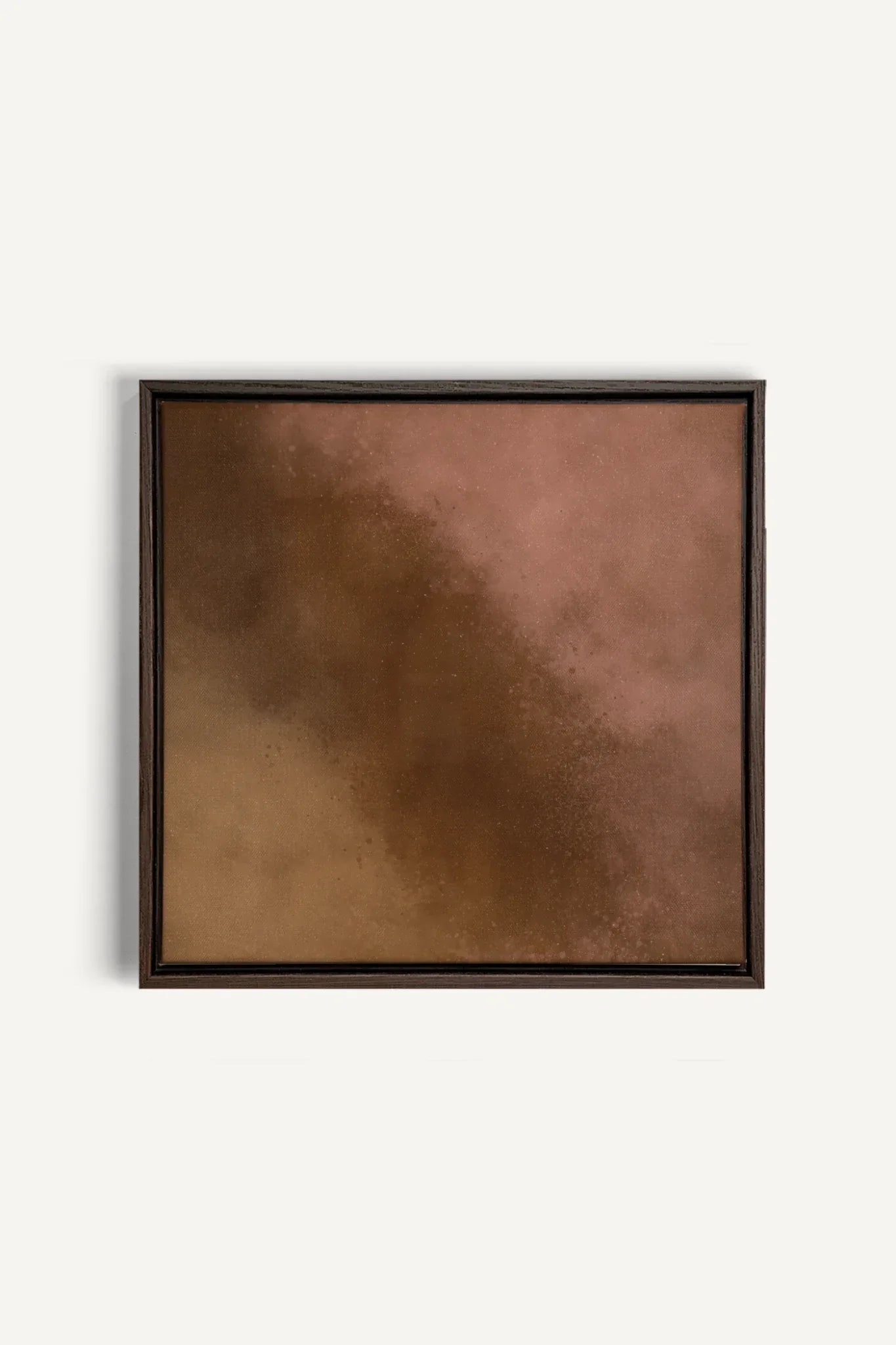 OLEKA CANVAS - COCOA DUST, Oeuvre sur toile étirée, encadré Brun Noyer