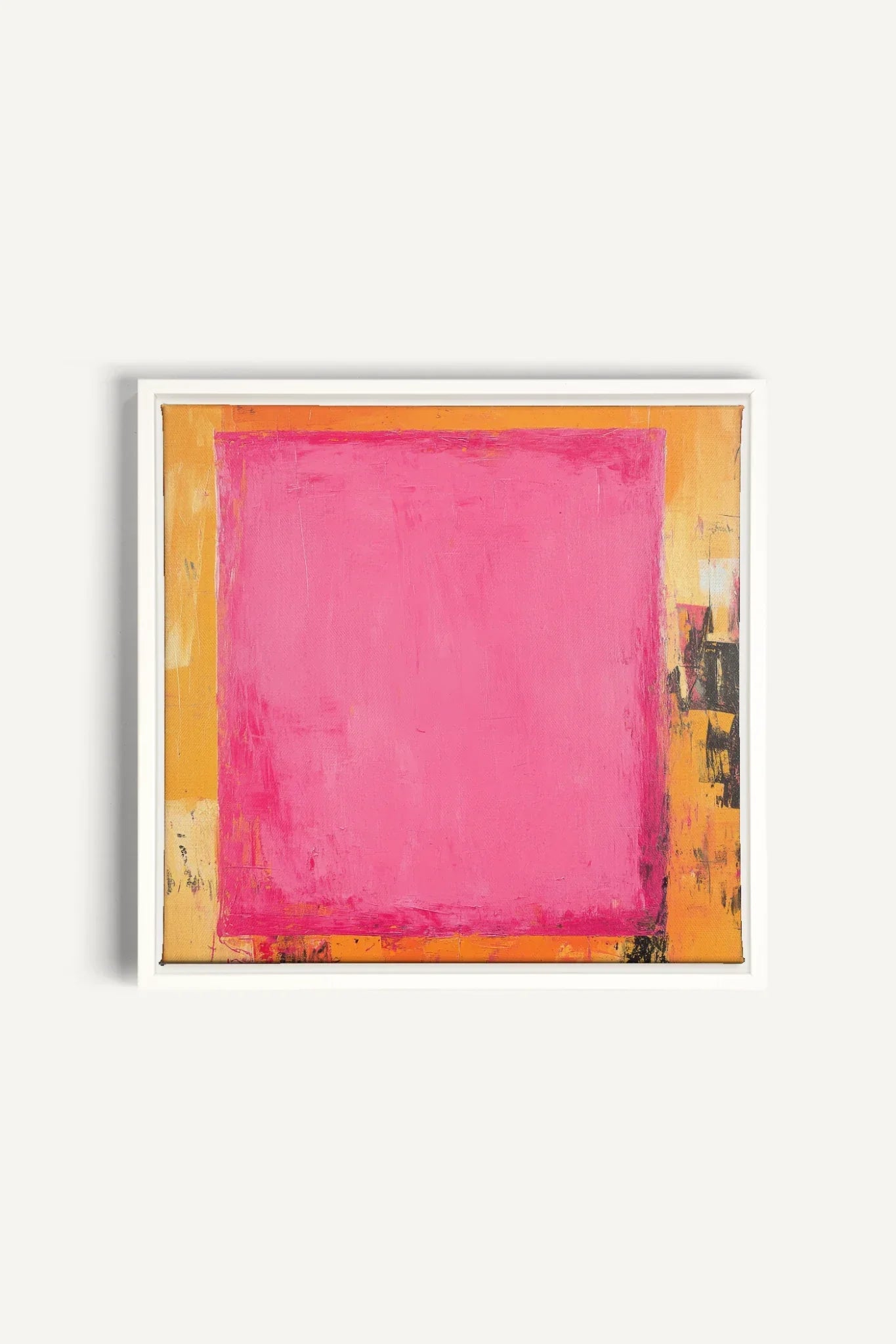 OLEKA CANVAS - COLOR BLAZE, Oeuvre sur toile étirée, encadré Blanc