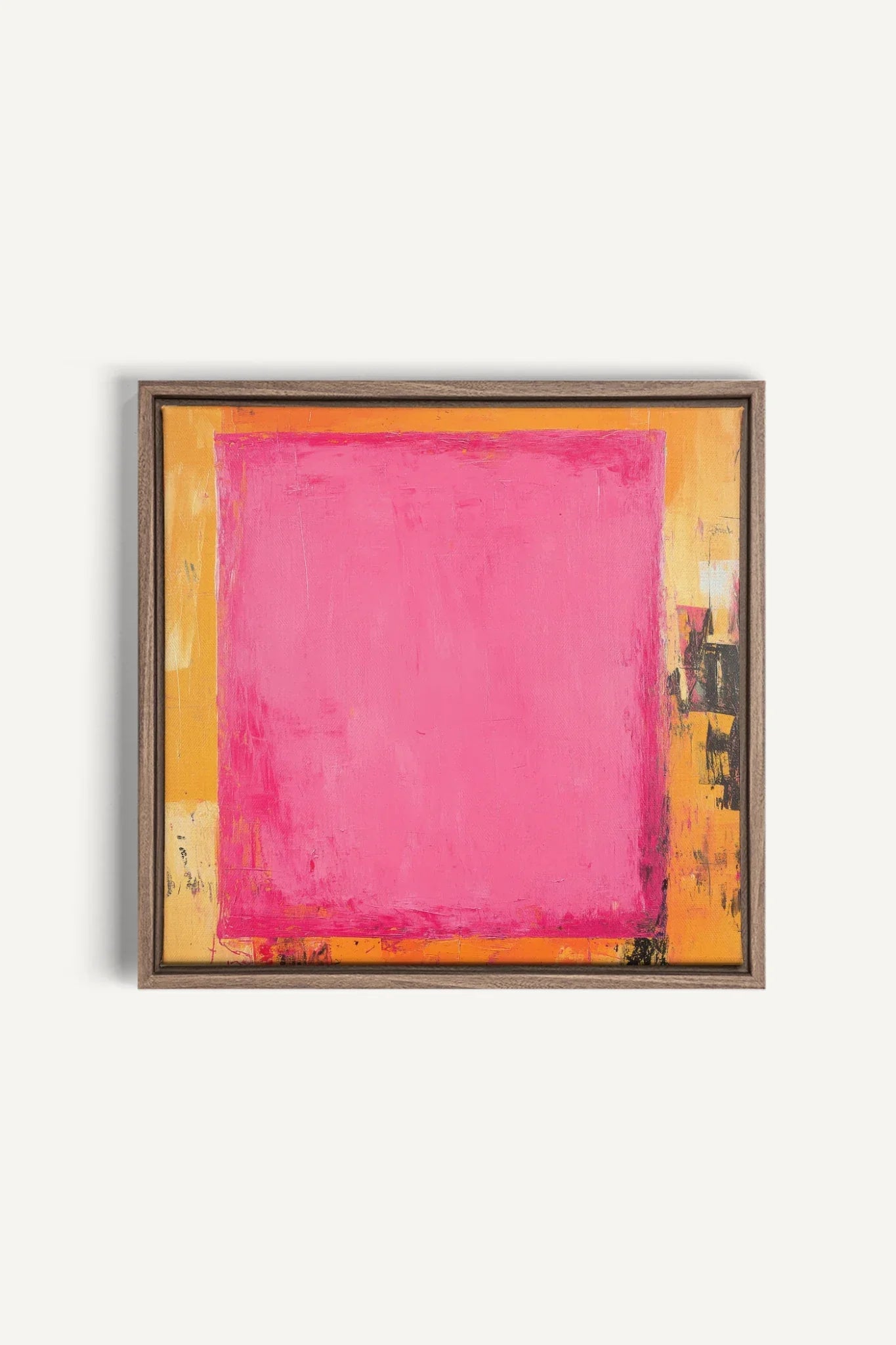 OLEKA CANVAS - COLOR BLAZE, Oeuvre sur toile étirée, encadré Brun Chêne