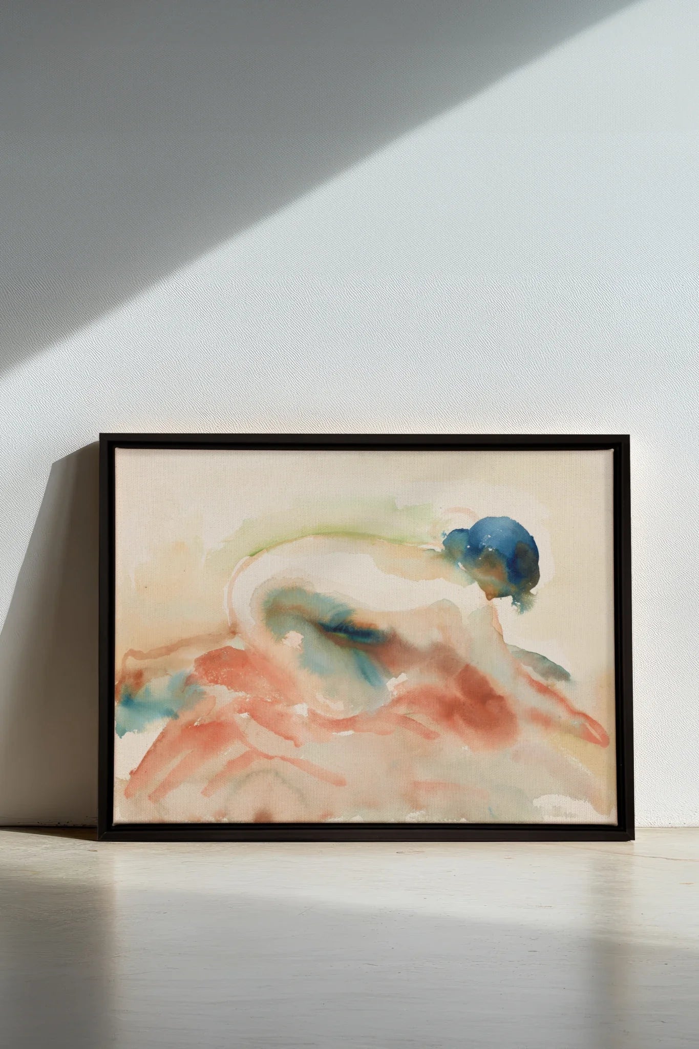 CORAL DRIFT, Oeuvre sur toile étirée, encadré Noir