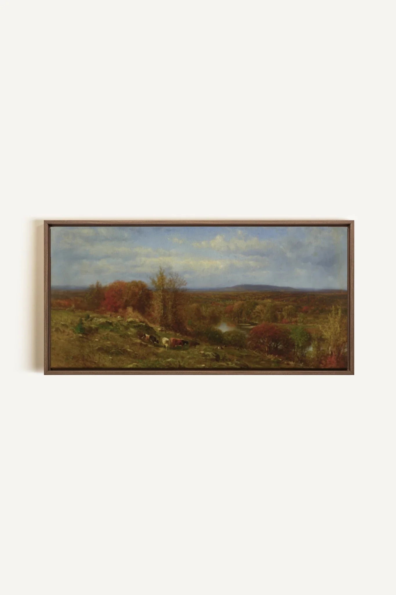 COUNTRYSIDE GLOW, Oeuvre sur toile étirée, encadré Brun Chêne