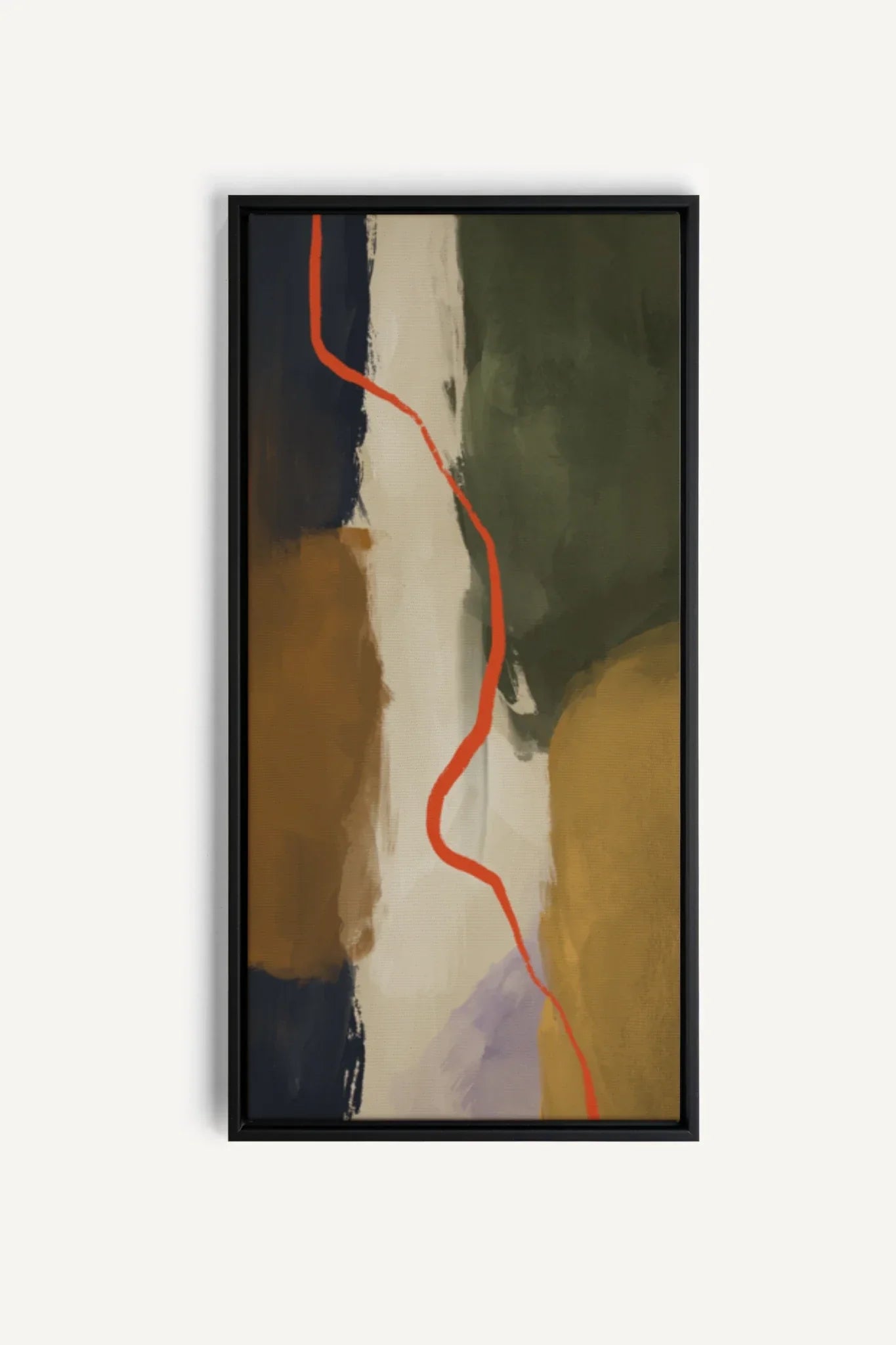 OLEKA CANVAS - CREVASSE, Oeuvre sur toile étirée, encadré Noir