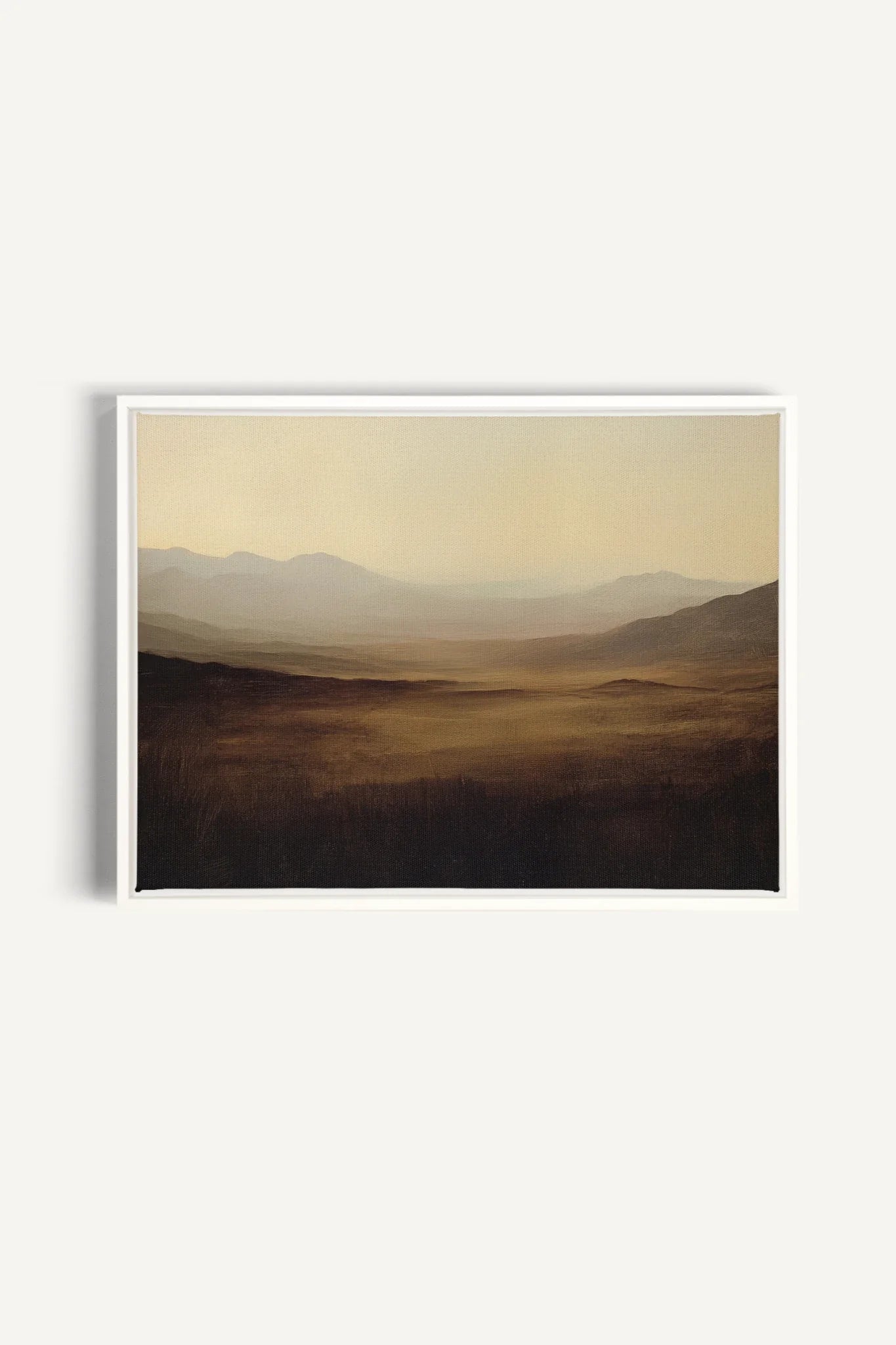 DUNES OF LIGHT, Oeuvre sur toile étirée, encadré Blanc
