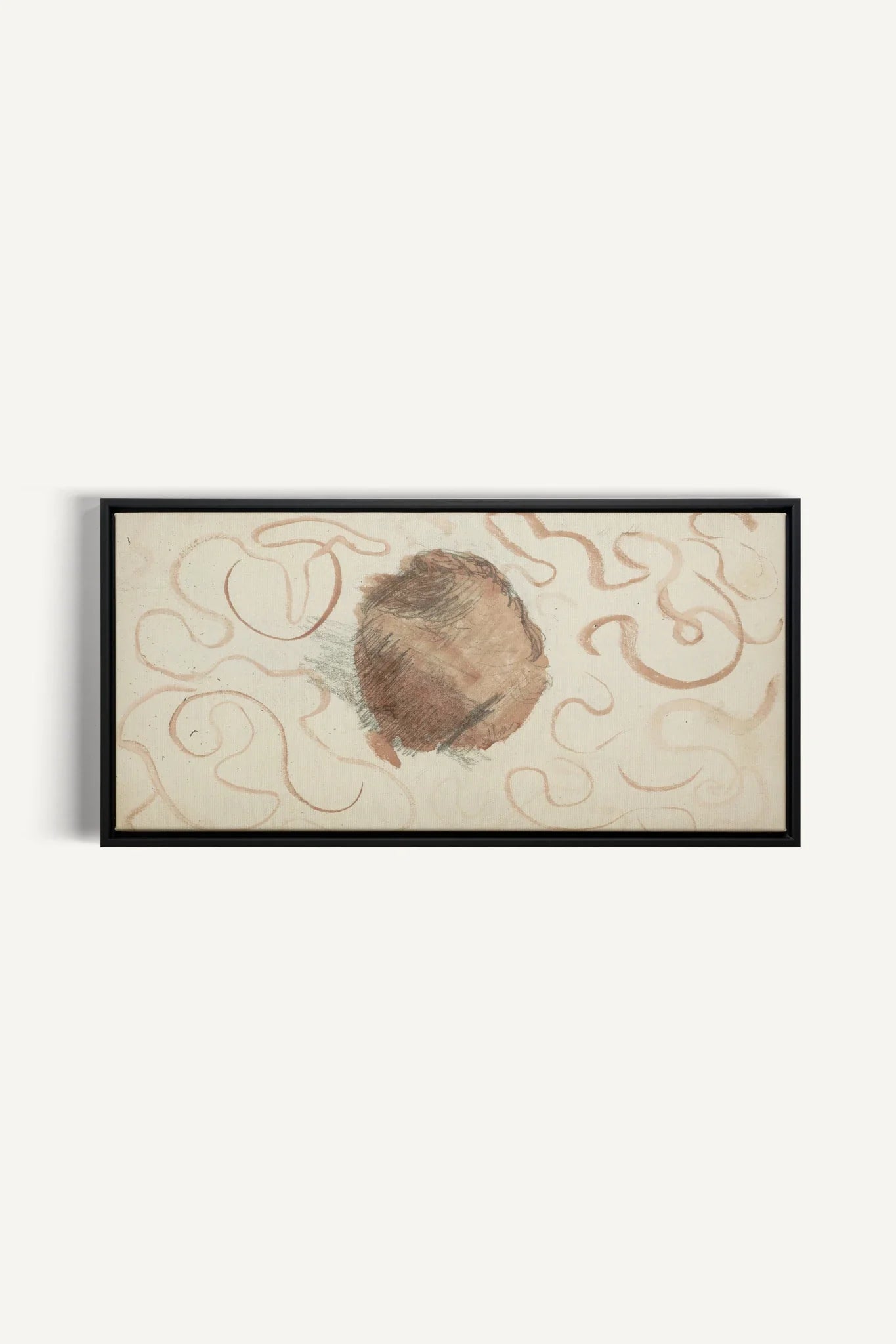 ÉCHO TERRACOTTA, Oeuvre sur toile étirée, encadré Noir