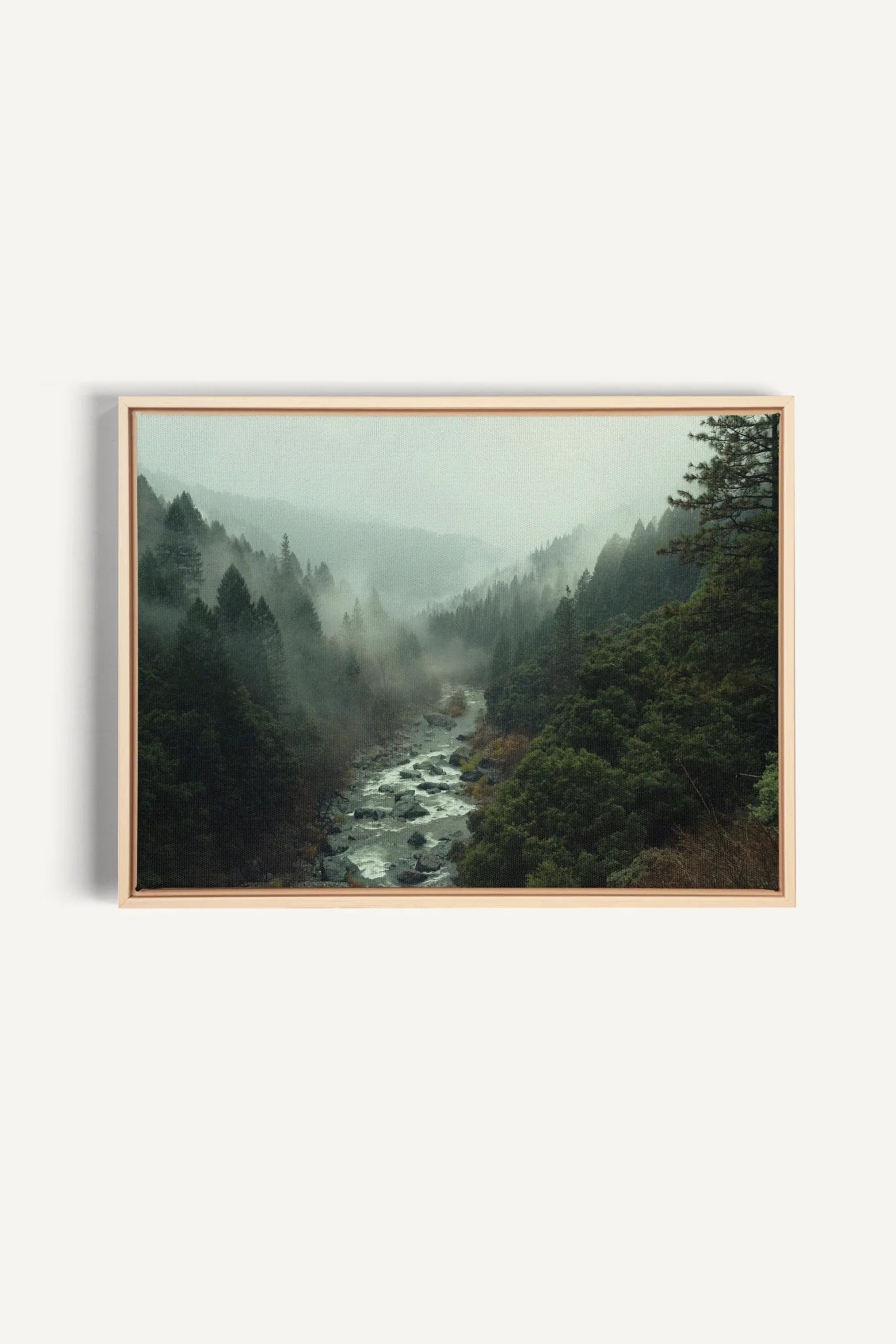 EMERALD VALLEY, Oeuvre sur toile étirée, encadré Naturel Clair