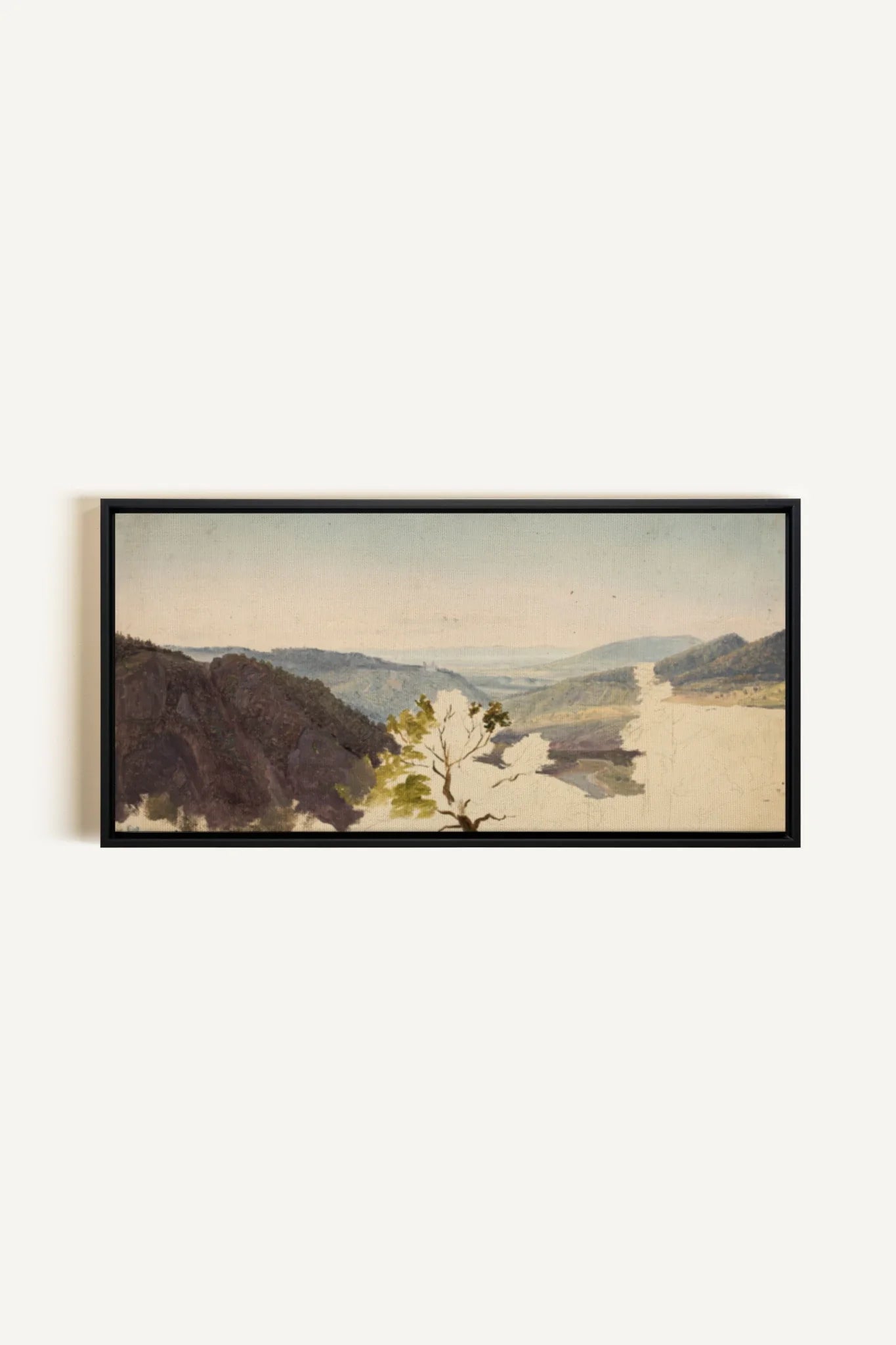 EMERGING VALLEY, Oeuvre sur toile étirée, encadré Noir