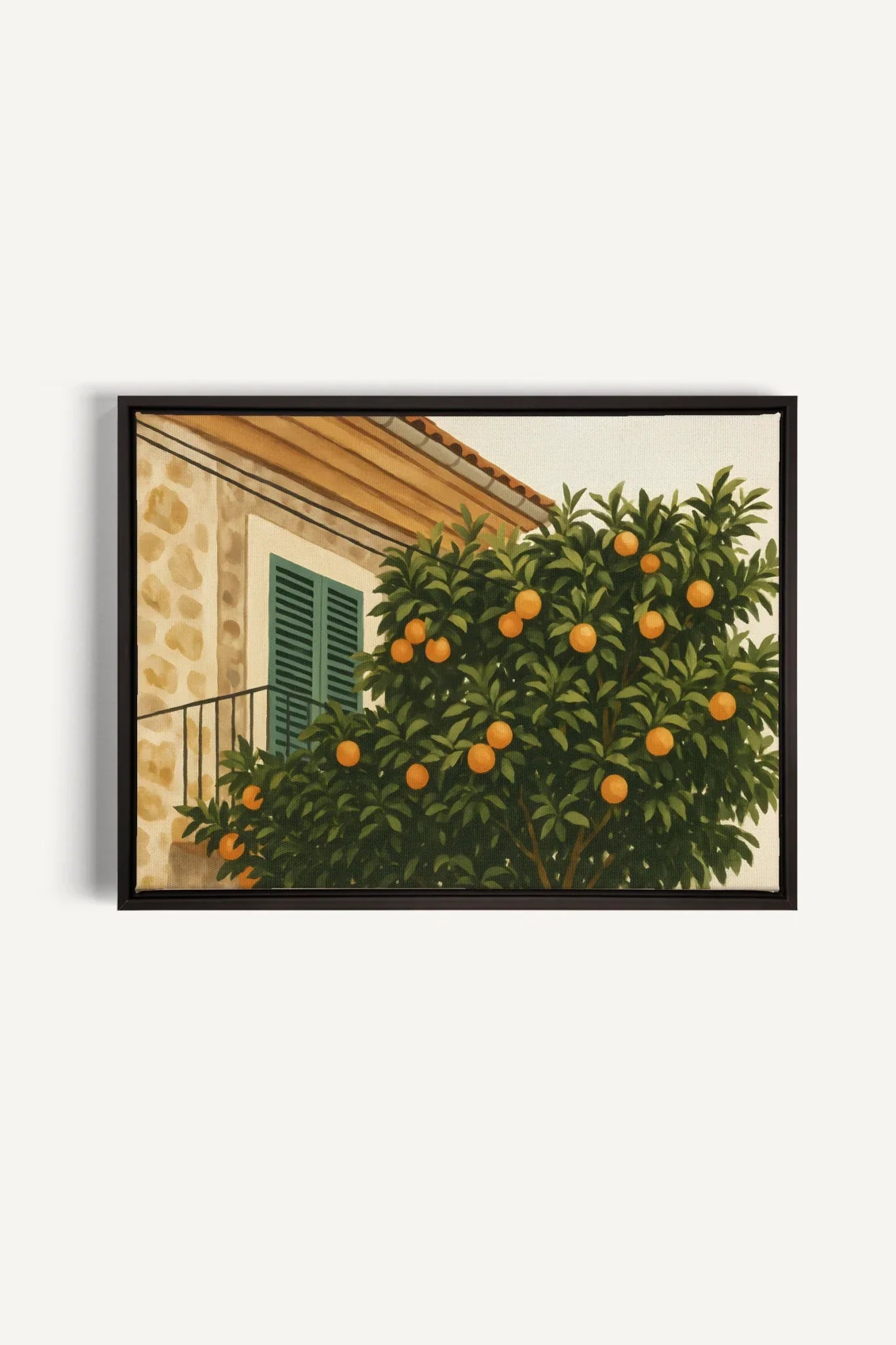 OLEKA CANVAS - ÉTÉ EN PROVENCE, Oeuvre sur toile étirée, encadré Noir