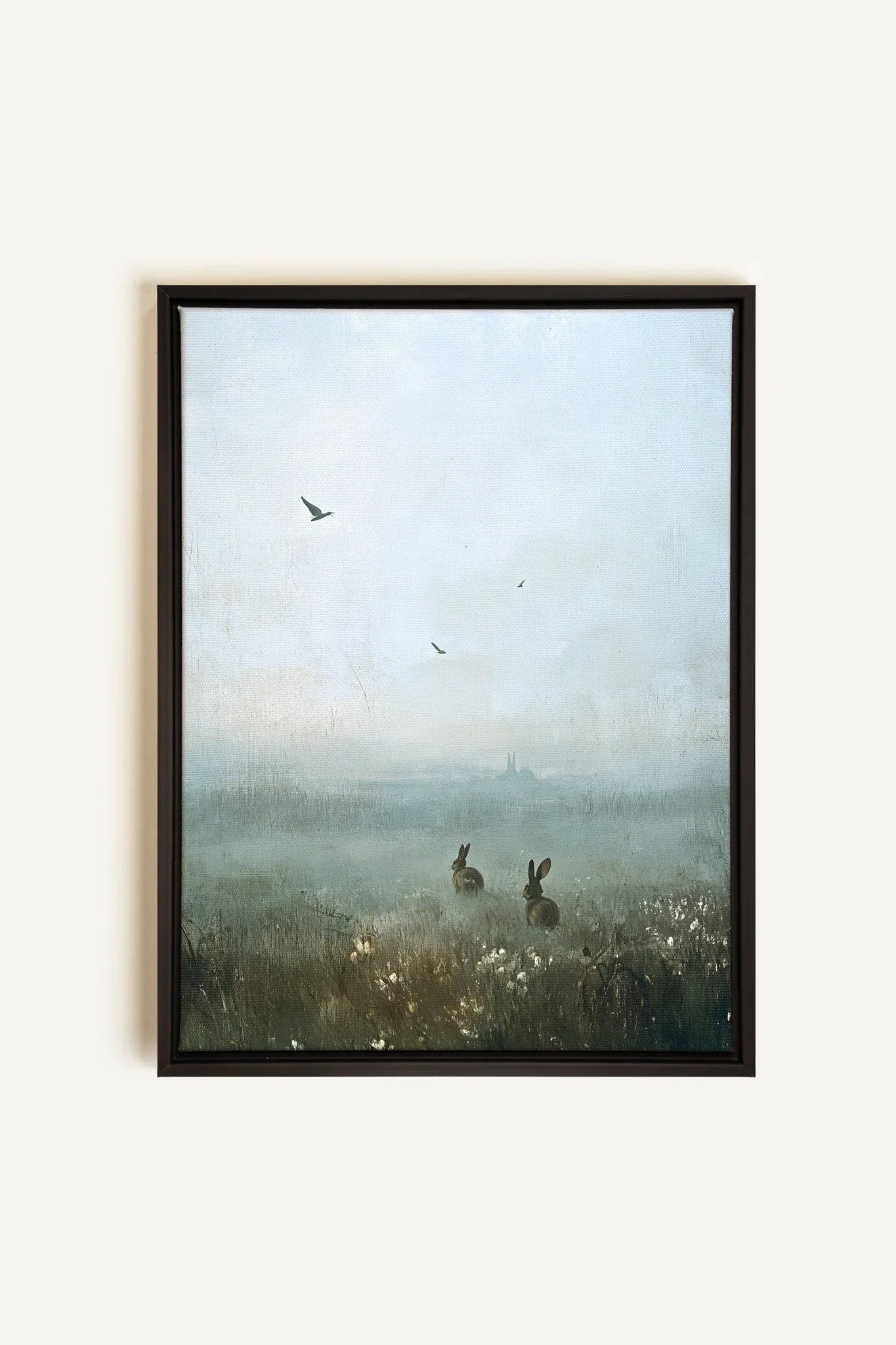 OLEKA CANVAS - ÉVEIL ENCHANTÉ, Oeuvre sur toile étirée, encadré Noir