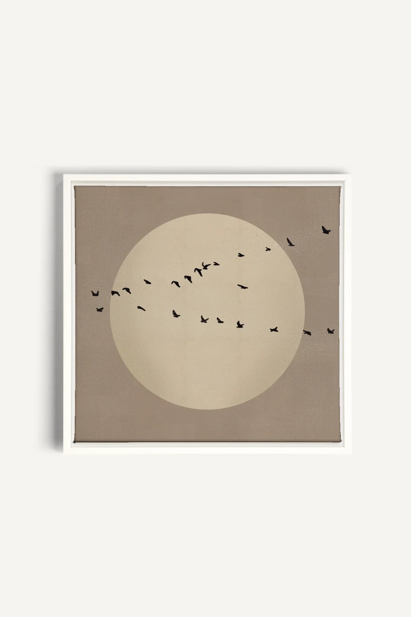 OLEKA CANVAS - FLIGHT OF LIGHT, Oeuvre sur toile étirée, encadré Blanc