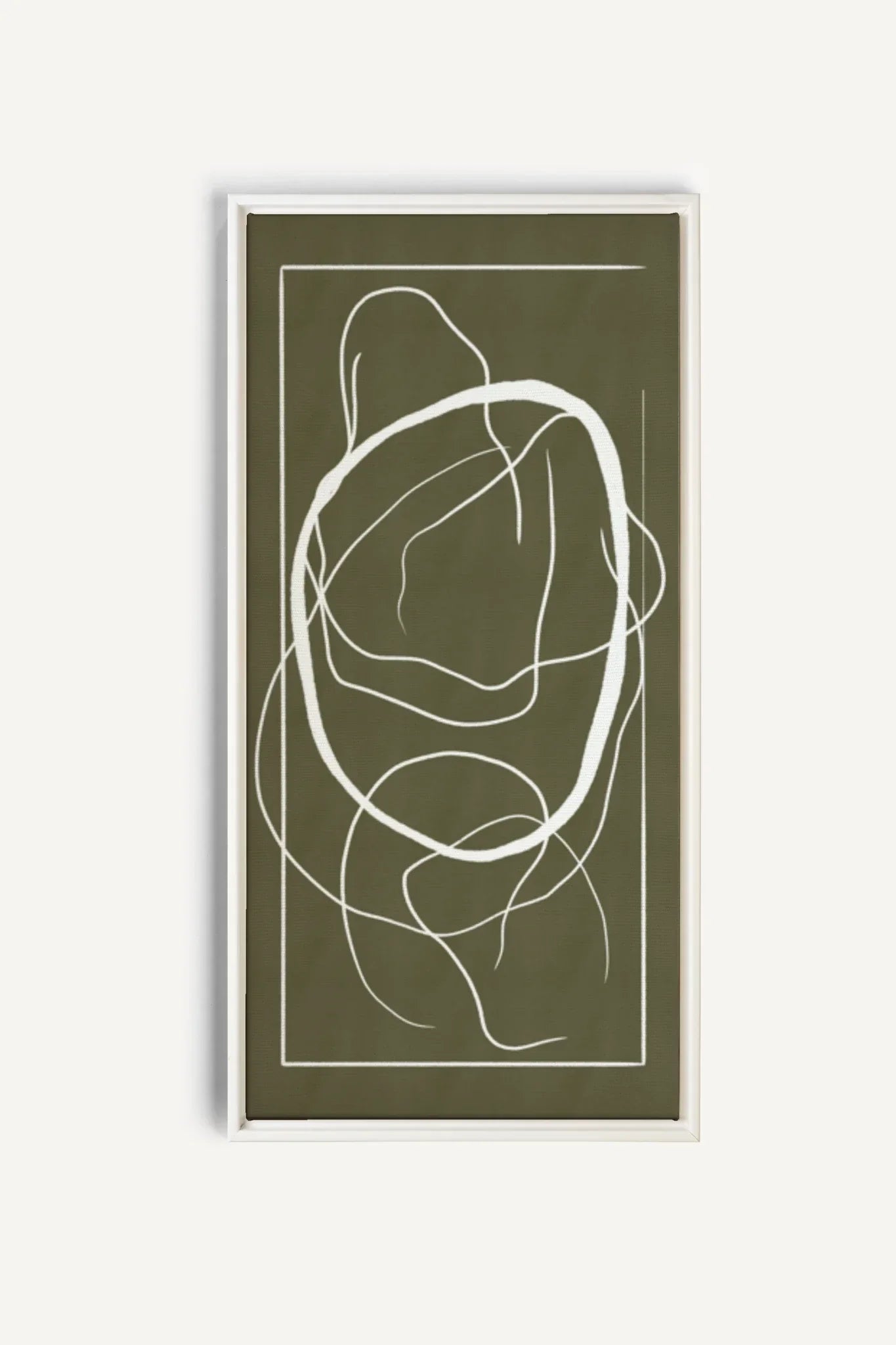 OLEKA CANVAS - FLOWING HARMONY, Oeuvre sur toile étirée, encadré Blanc