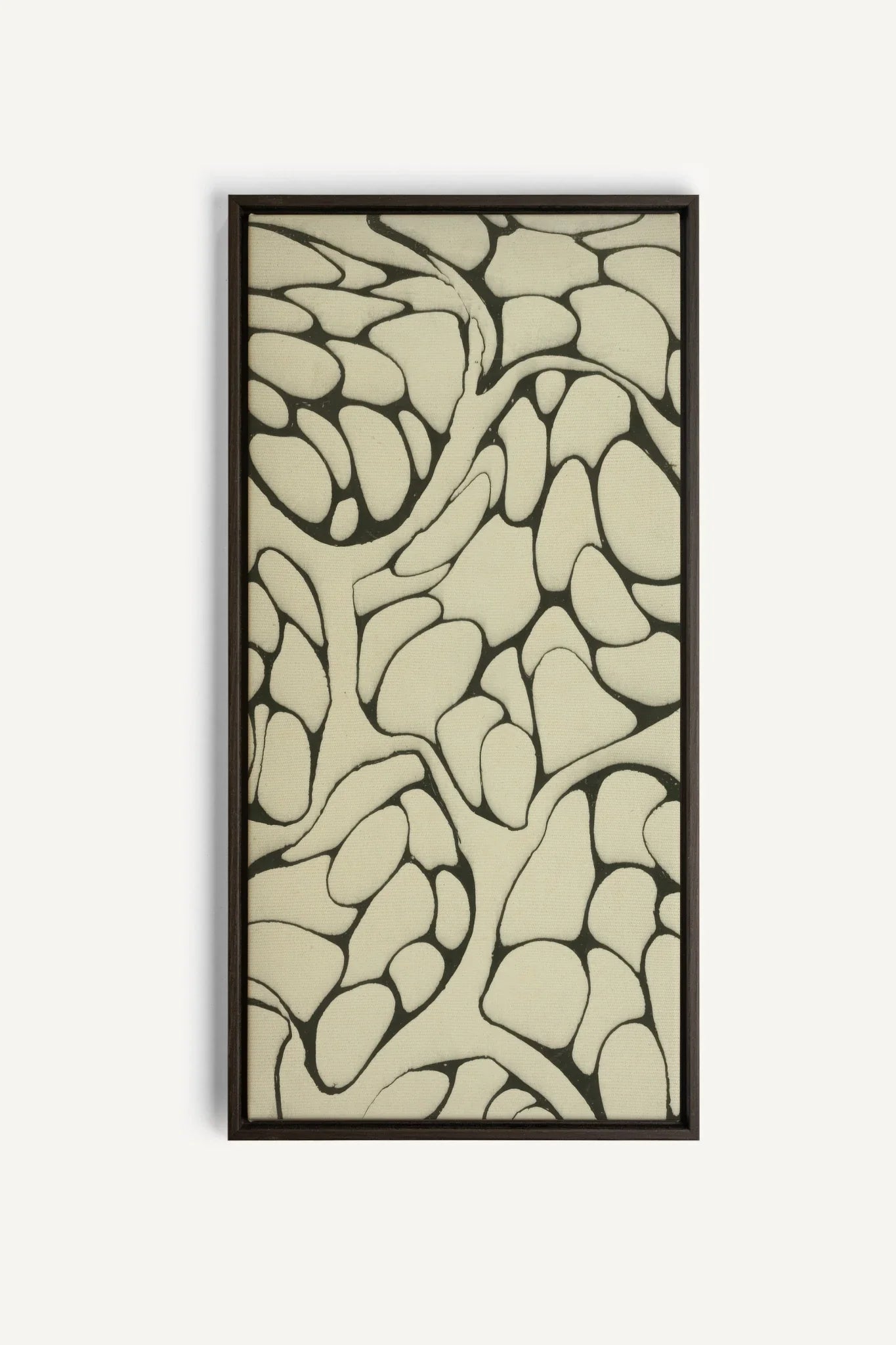 FORMES MINÉRALES, Oeuvre sur toile étirée, encadré Brun Noyer