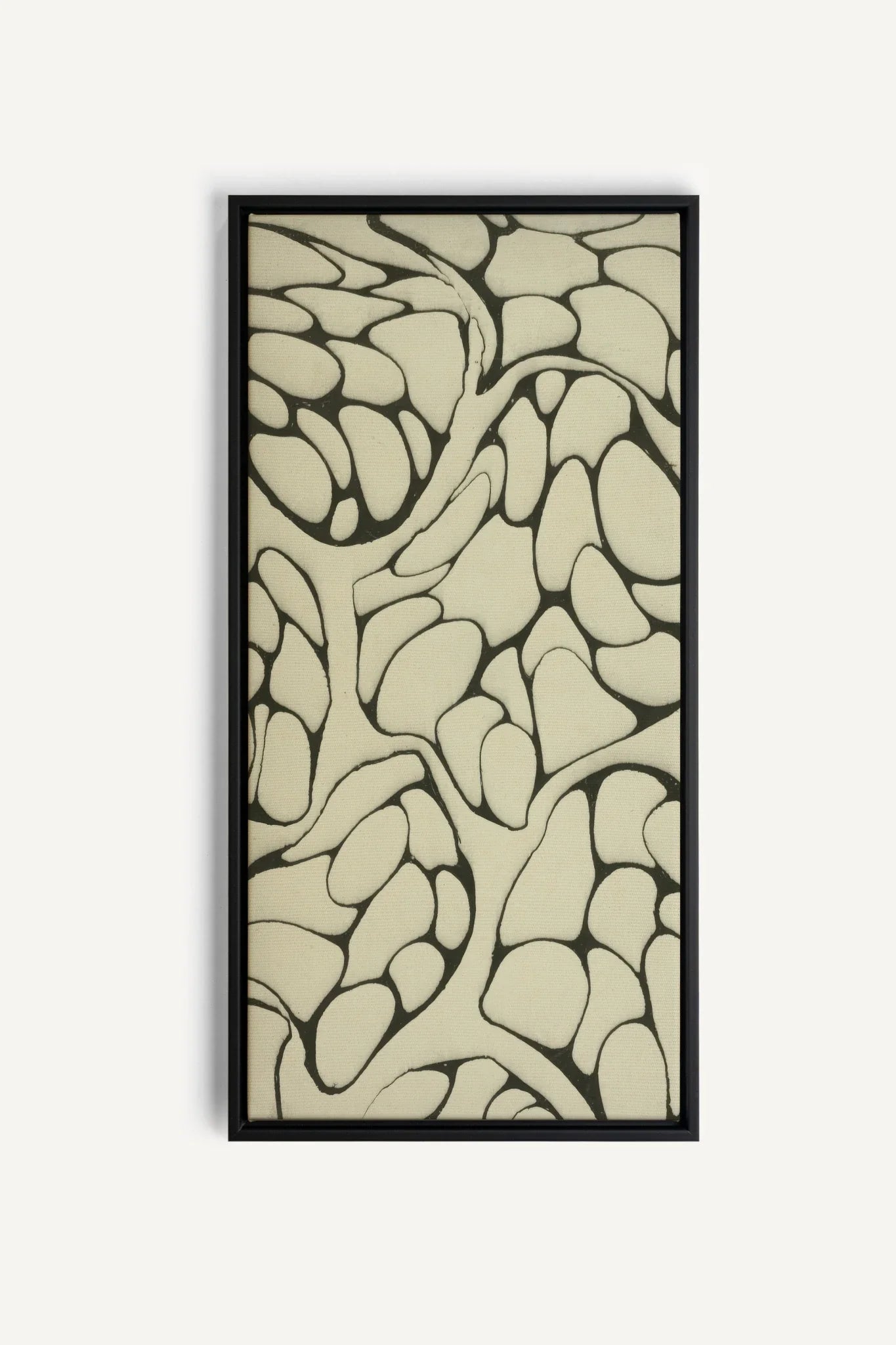 FORMES MINÉRALES, Oeuvre sur toile étirée, encadré Noir