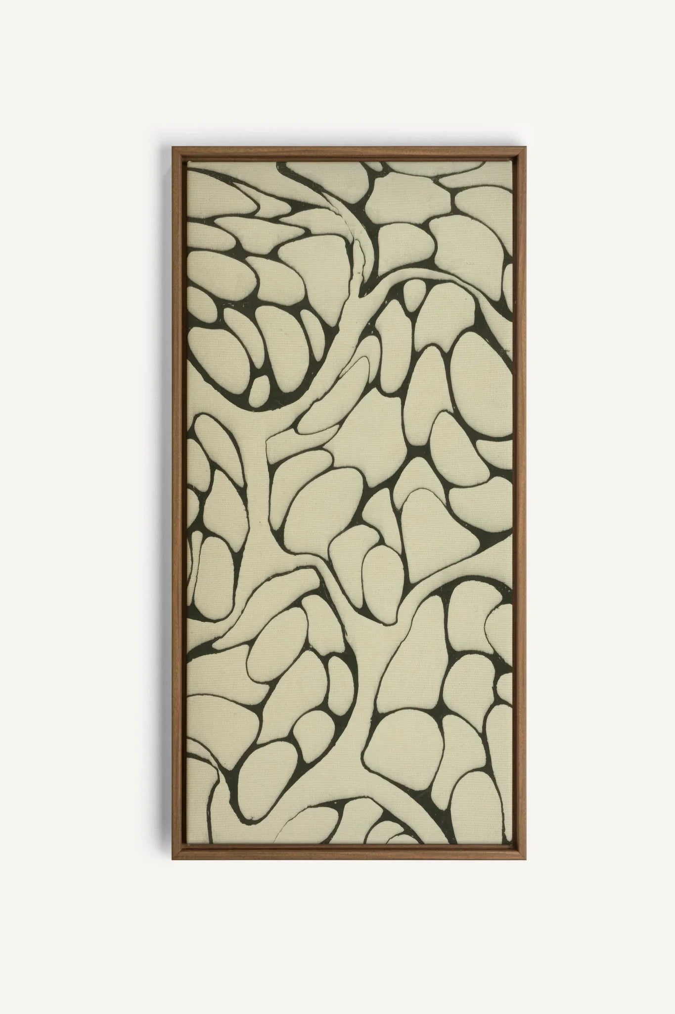 FORMES MINÉRALES, Oeuvre sur toile étirée, encadré Brun Chêne