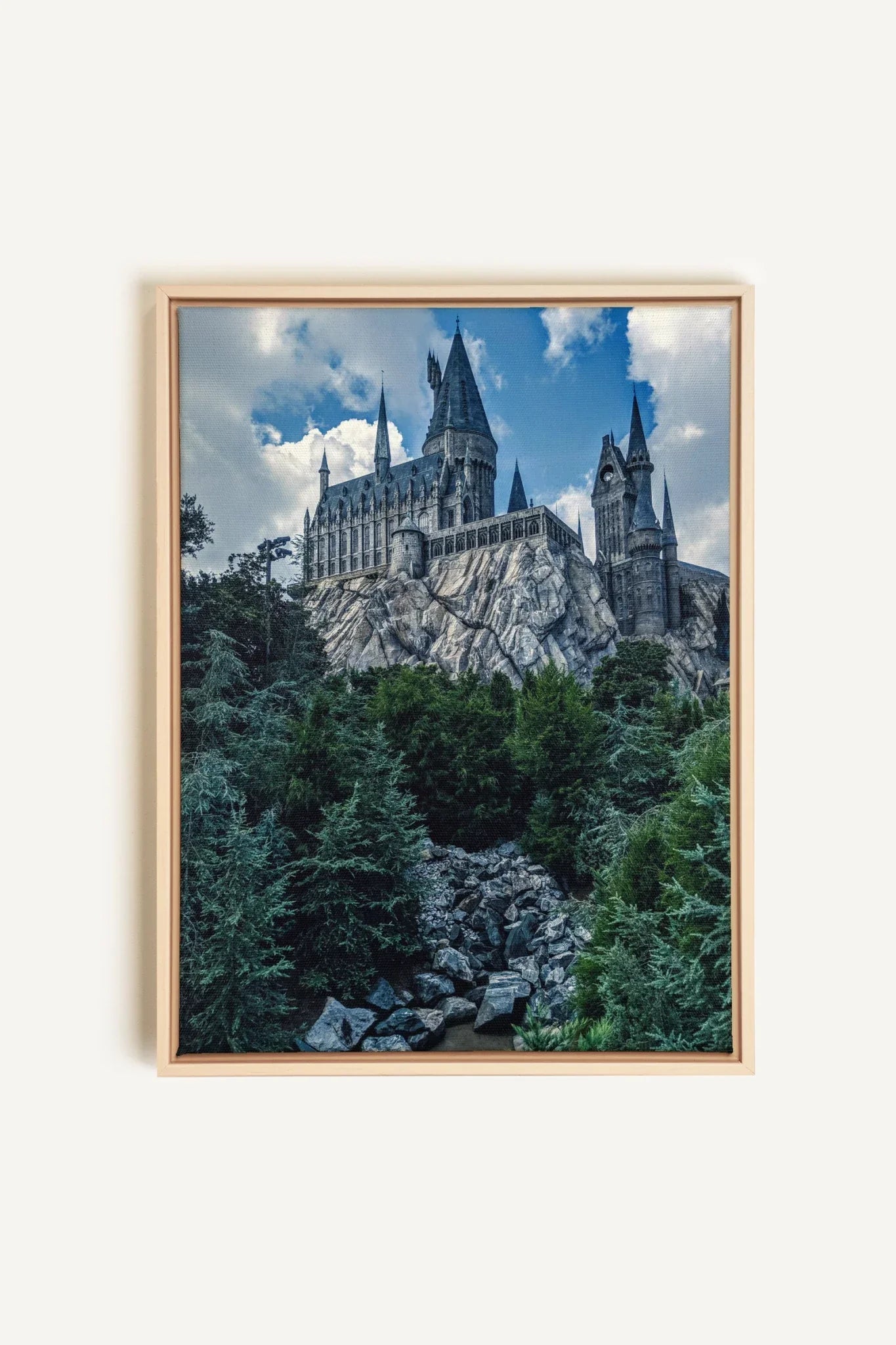 OLEKA CANVAS - FORTRESS OF KNOWLEDGE, Oeuvre sur toile étirée, encadré Naturel Clair