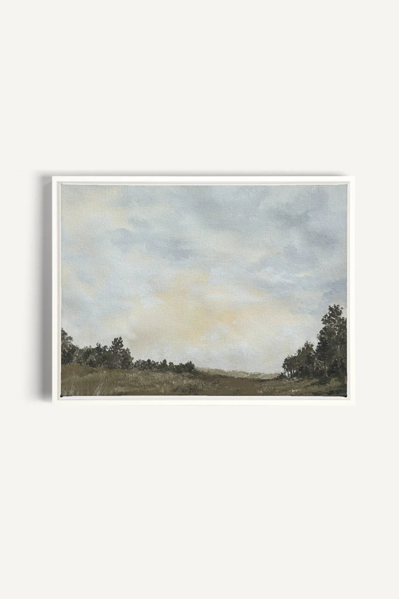 OLEKA CANVAS - FRESH SKIES, Oeuvre sur toile étirée, encadré Blanc
