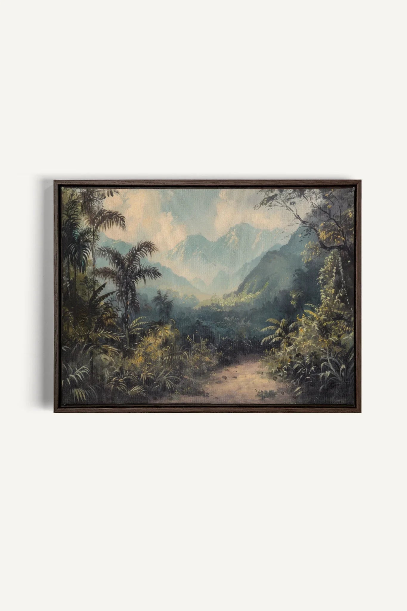 GOLDEN REALM, Artwork on stretched canvas, framed in Walnut Brown