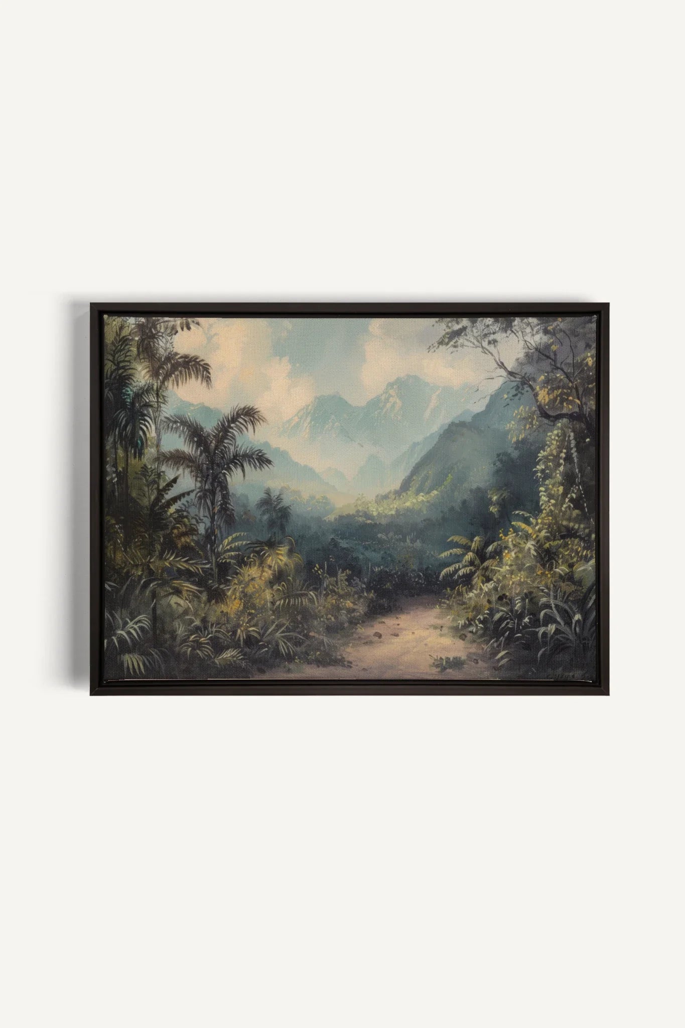 GOLDEN REALM, Artwork on stretched canvas, framed in black