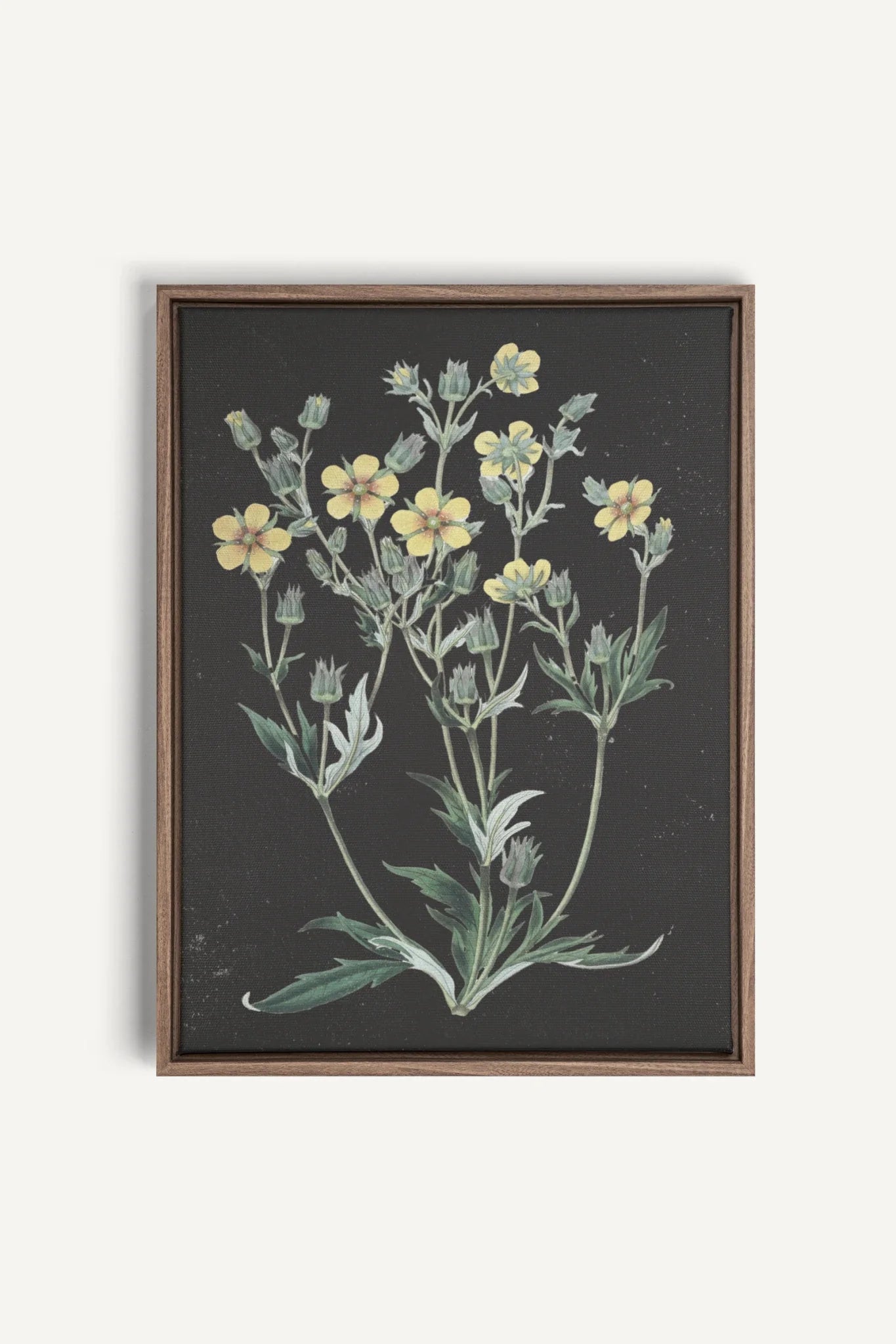 GOLDEN STILLNESS, Oeuvre sur toile étirée, encadré Brun Chêne