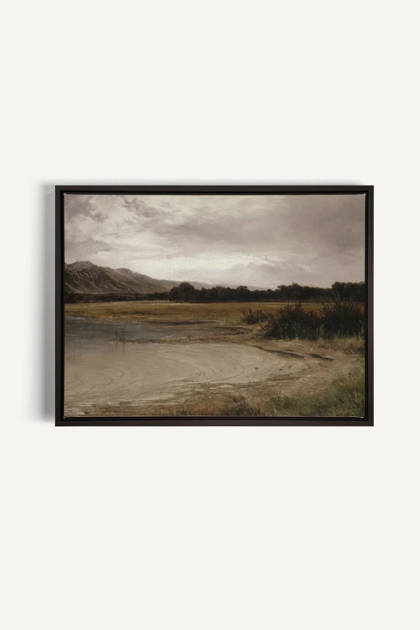 GREY MEADOW, Oeuvre sur toile étirée, encadré Noir