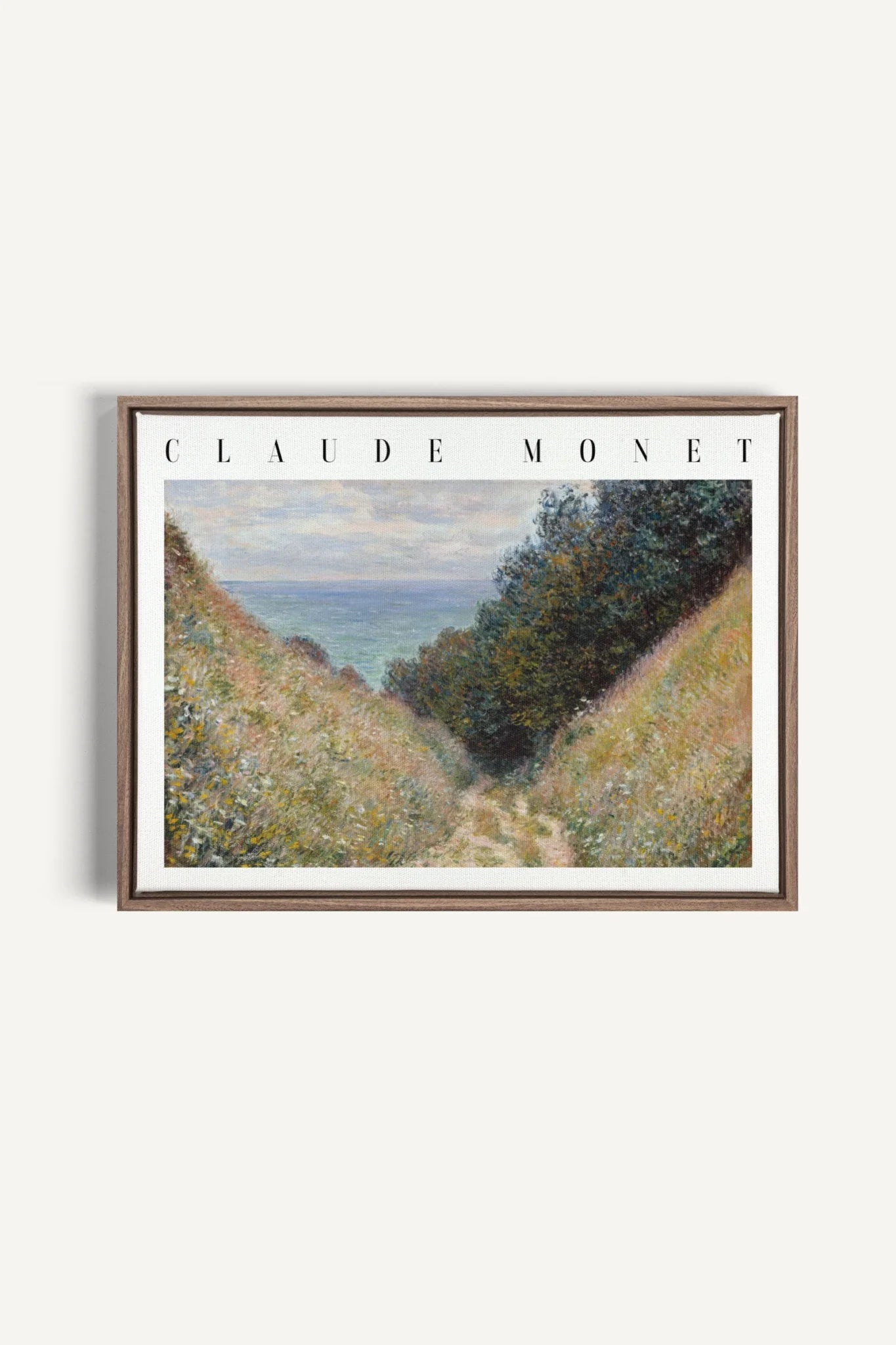 HERBE SALÉES, Oeuvre sur toile étirée, encadré Brun Chêne