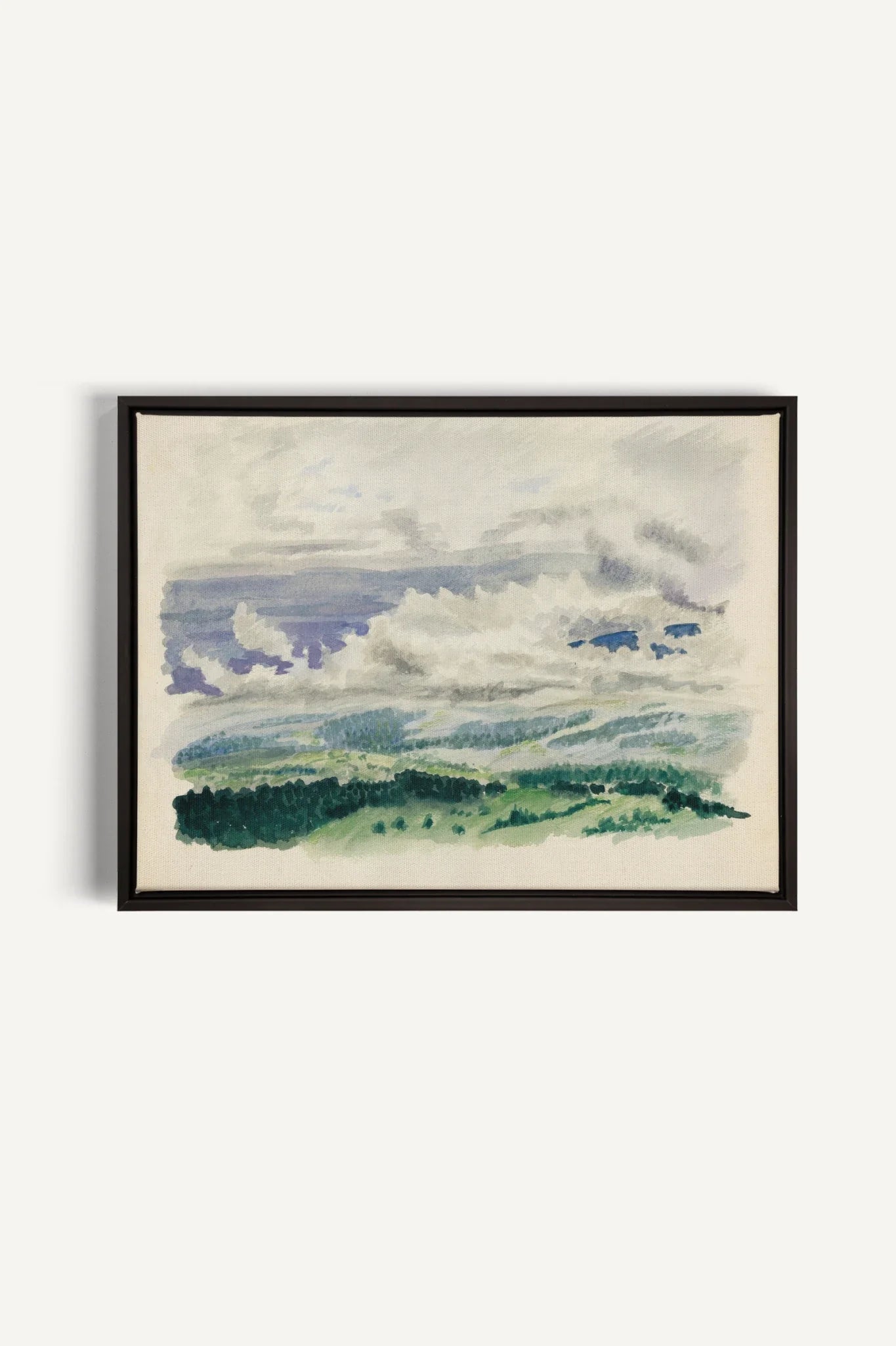 HILLS IN HUSH, Oeuvre sur toile étirée, encadré Noir