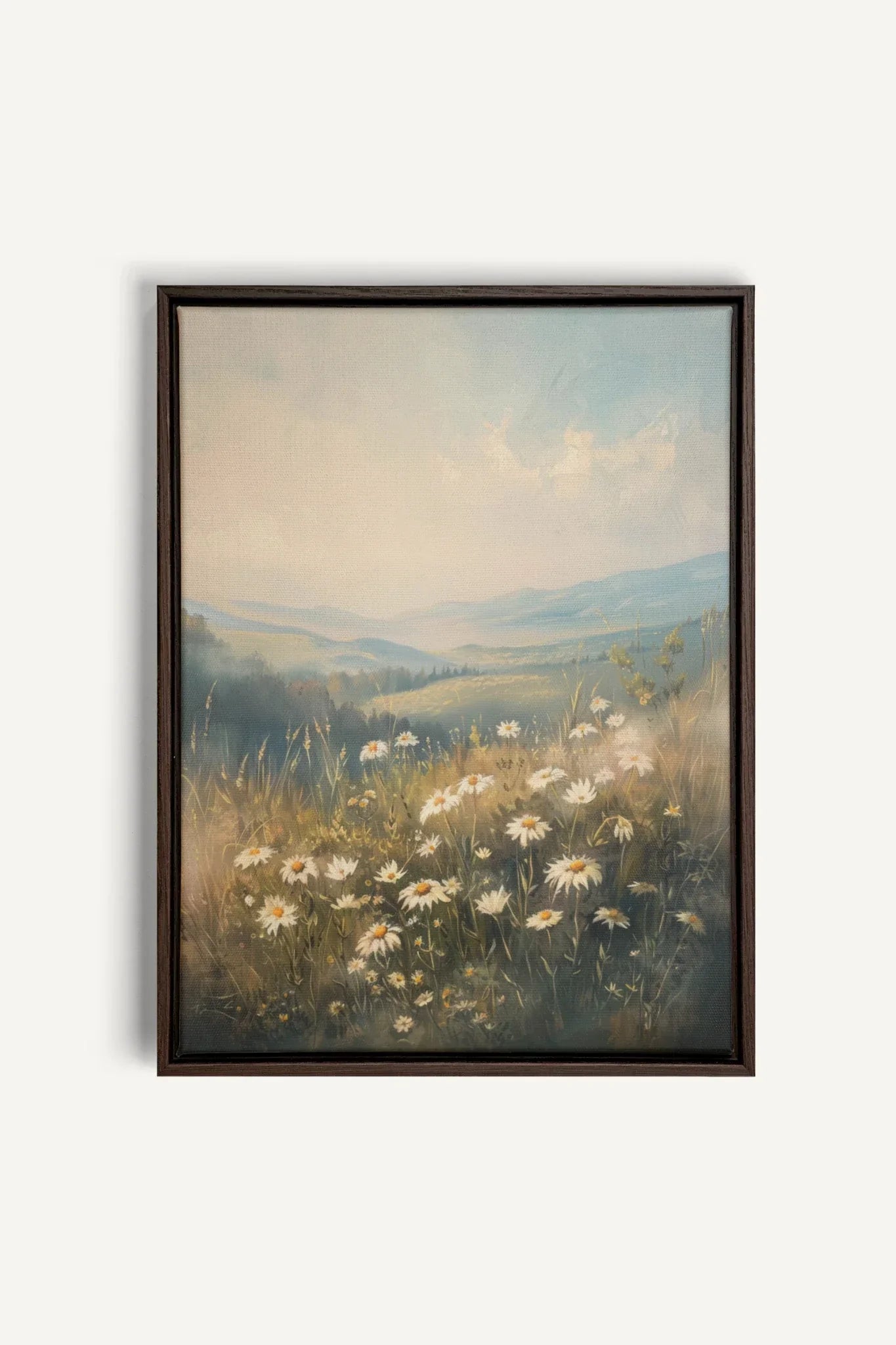 OLEKA CANVAS - HILLSIDE HARMONY, Oeuvre sur toile étirée, encadré Brun Noyer