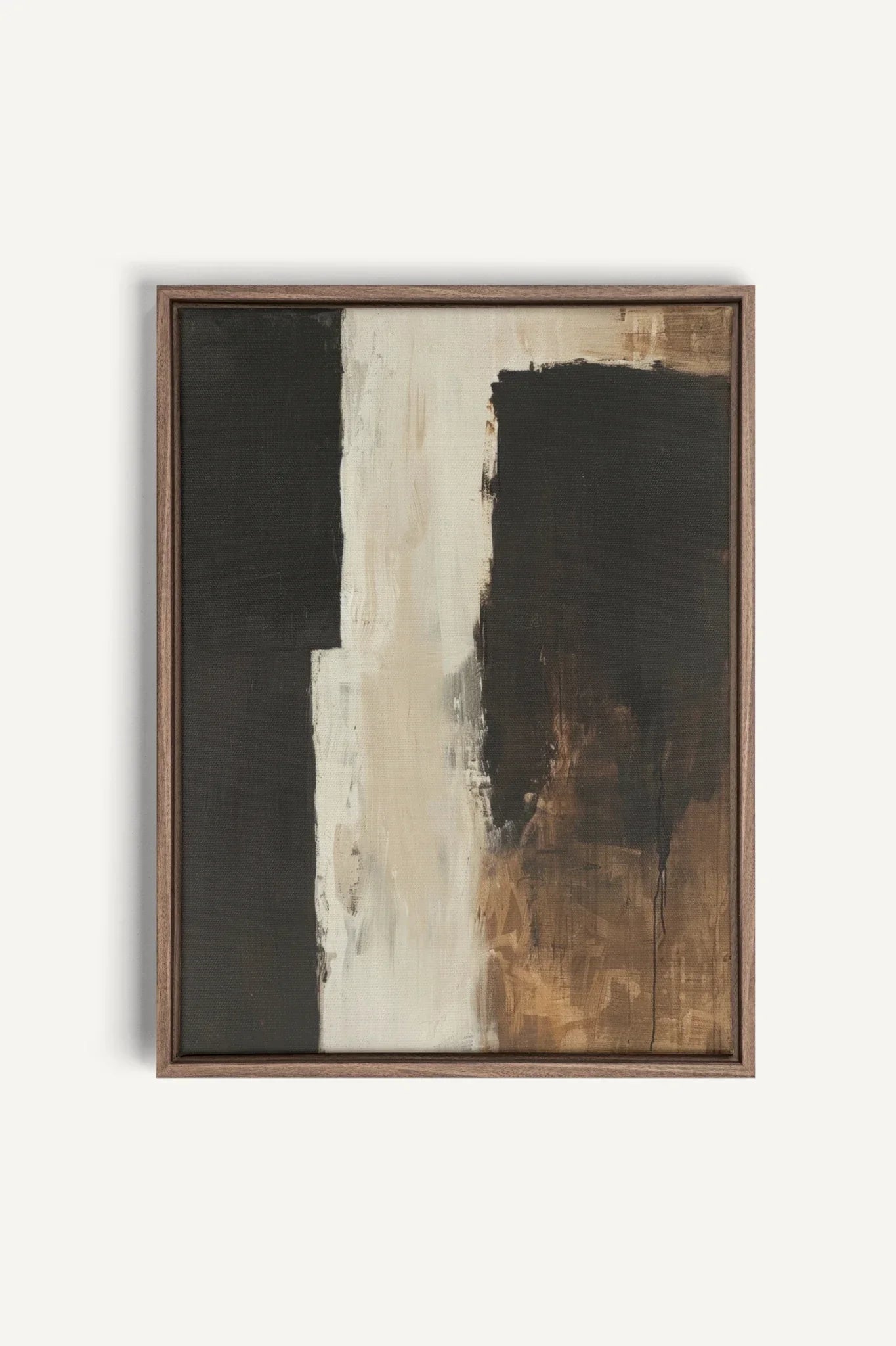 OLEKA CANVAS - INK METAPHOR I, Oeuvre sur toile étirée, encadré Brun Chêne