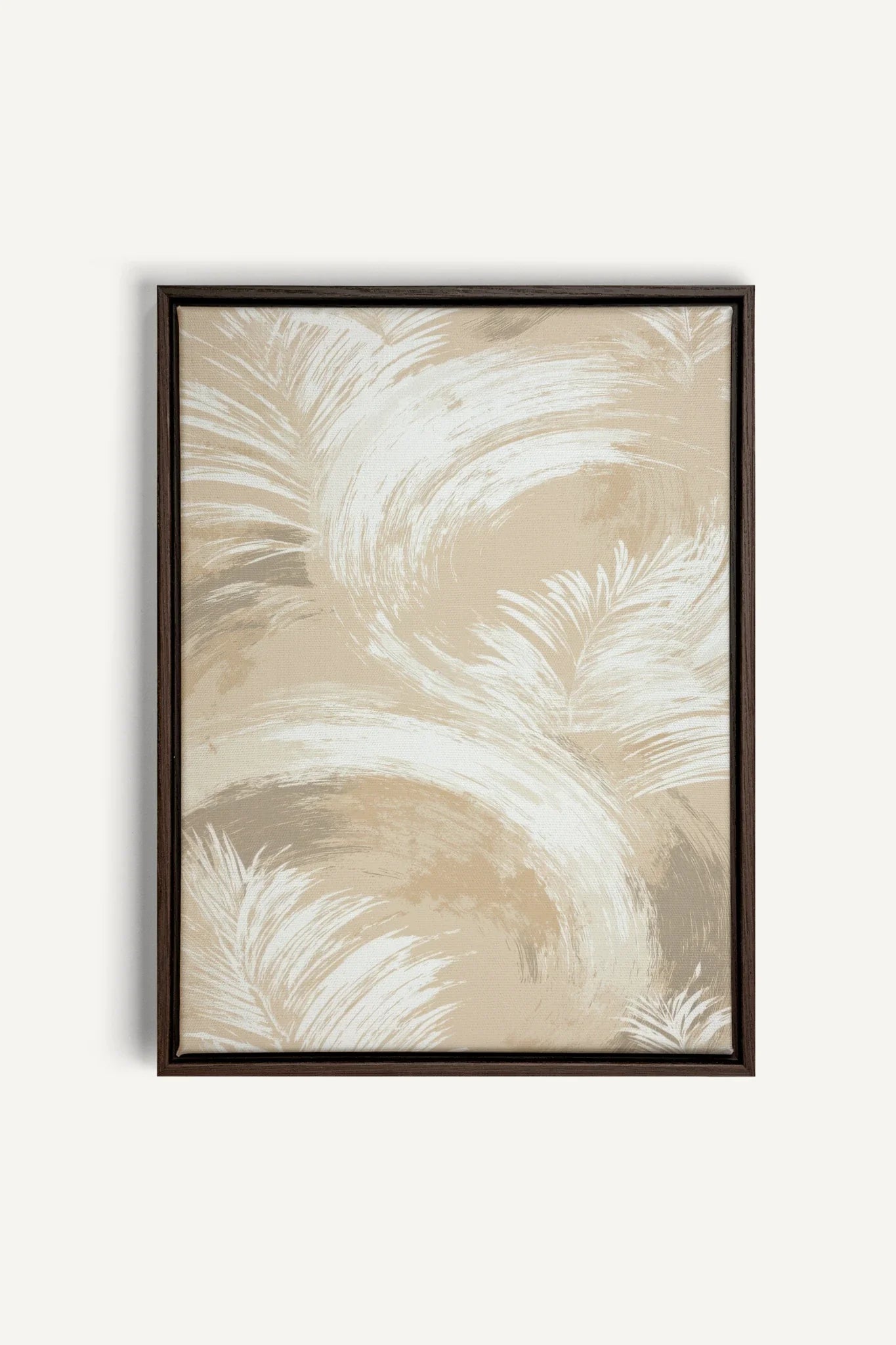 YVORY SWEEP, Oeuvre sur toile étirée, encadré Brun Noyer