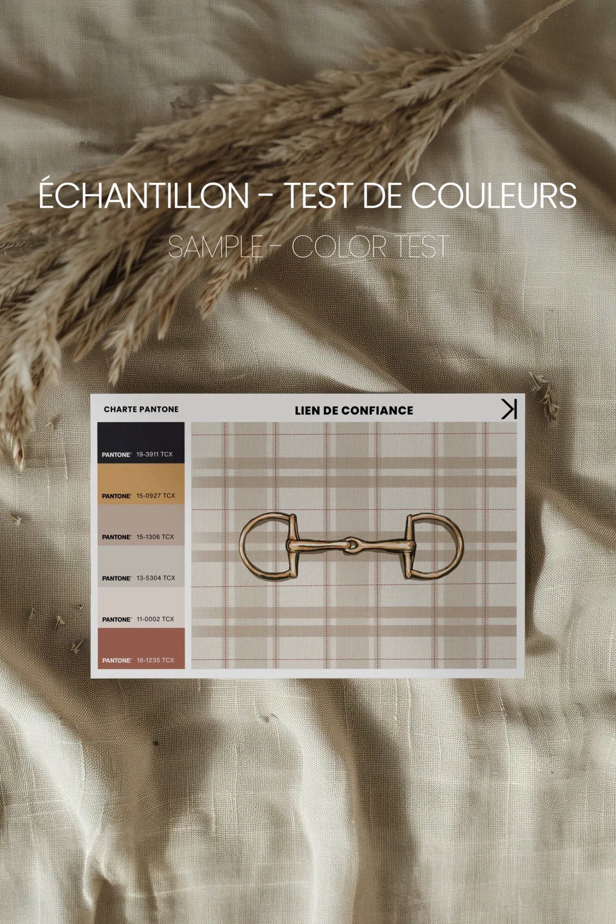 LIEN DE CONFIANCE, Oeuvre sur toile rigide, encadré brun chêne