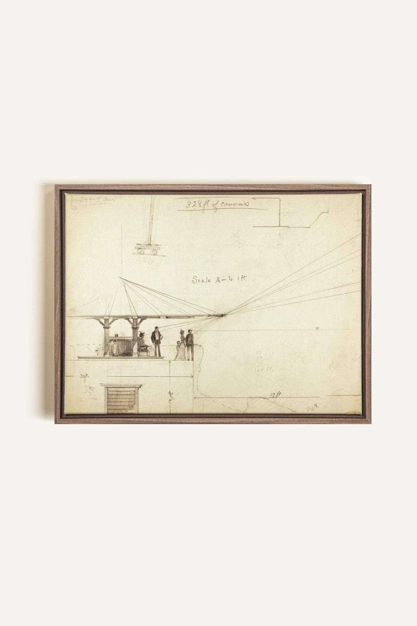 OLEKA CANVAS - MEASURED MINDS, Oeuvre sur toile étirée, encadré Brun Chêne