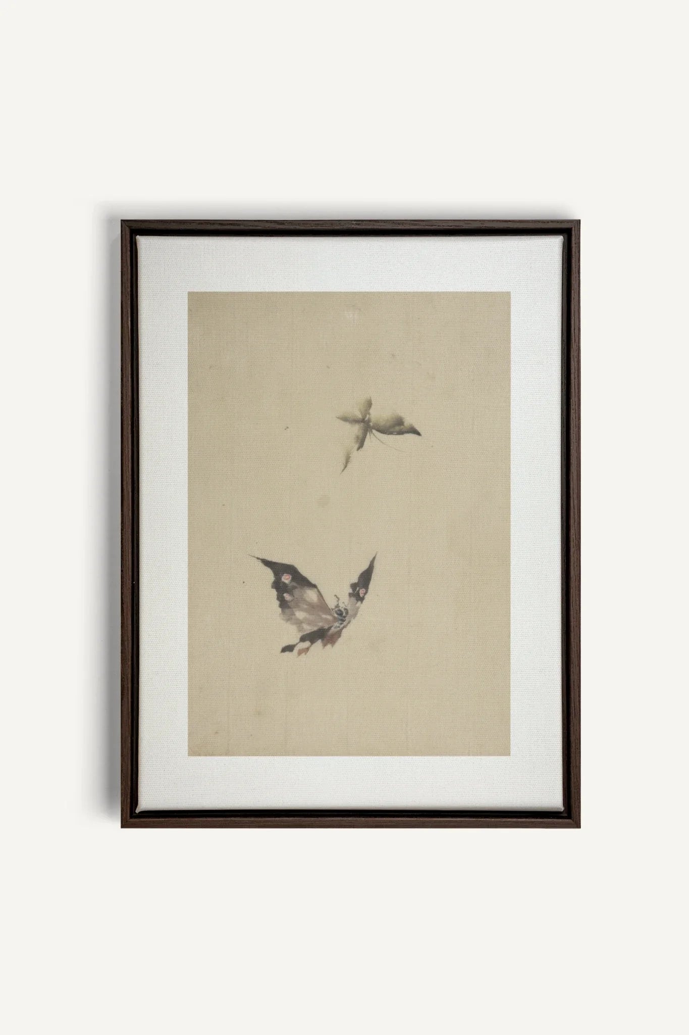 MISTY WINGS, Oeuvre sur toile étirée, encadré Brun Noyer