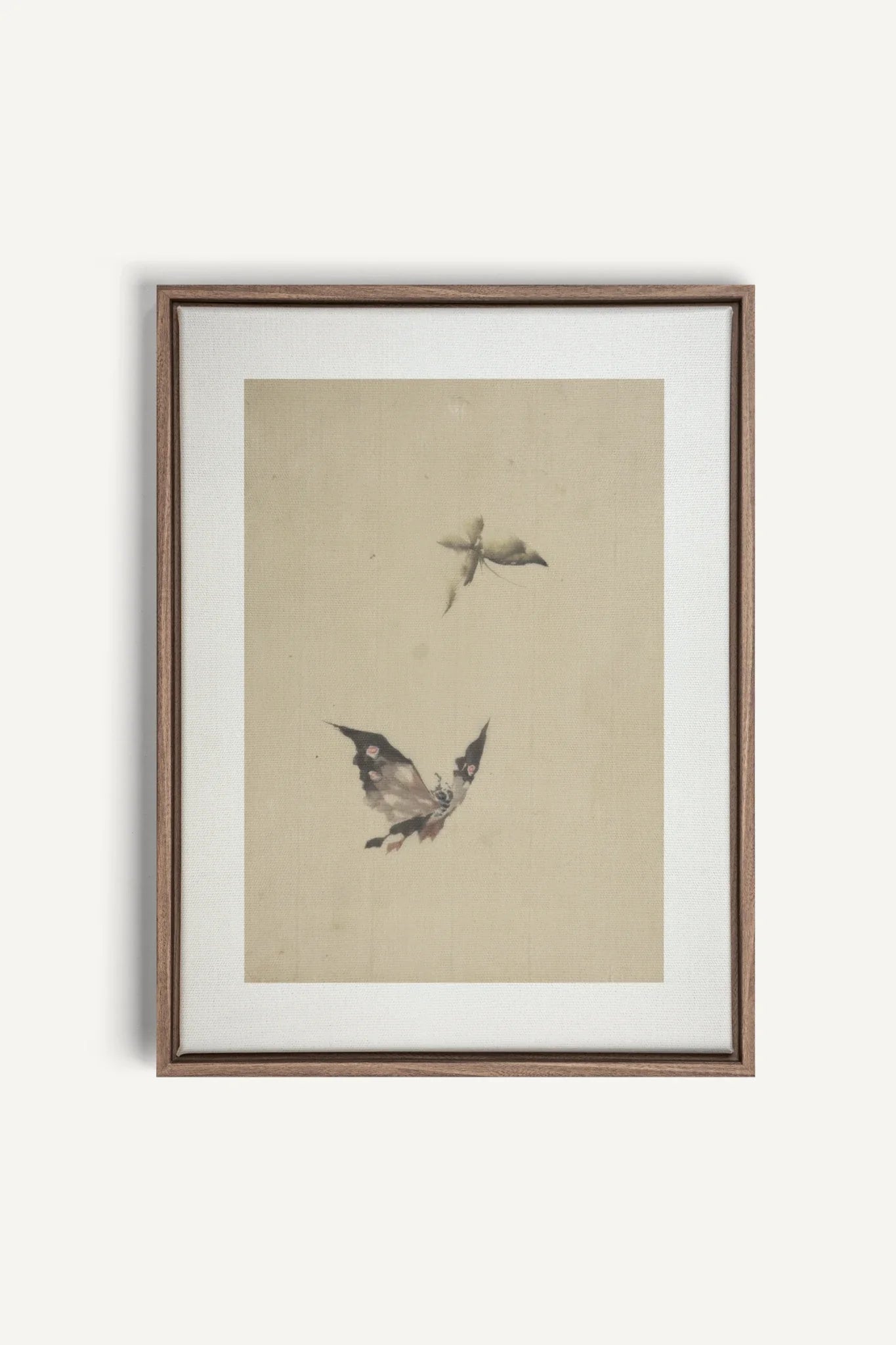 MISTY WINGS, Oeuvre sur toile étirée, encadré Brun Chêne