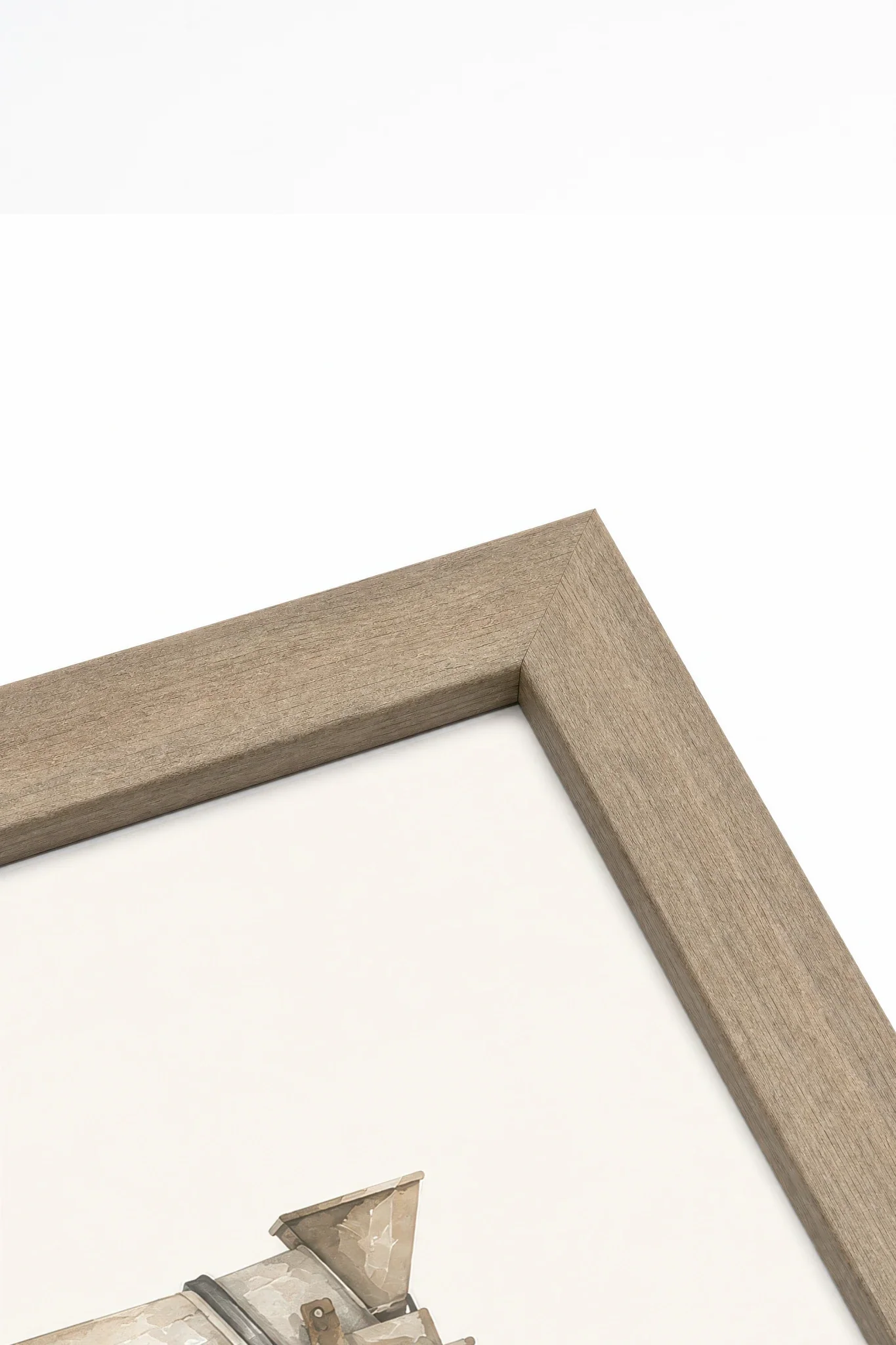 MIX & BUILD, Oeuvre sur toile rigide, encadré brun chêne