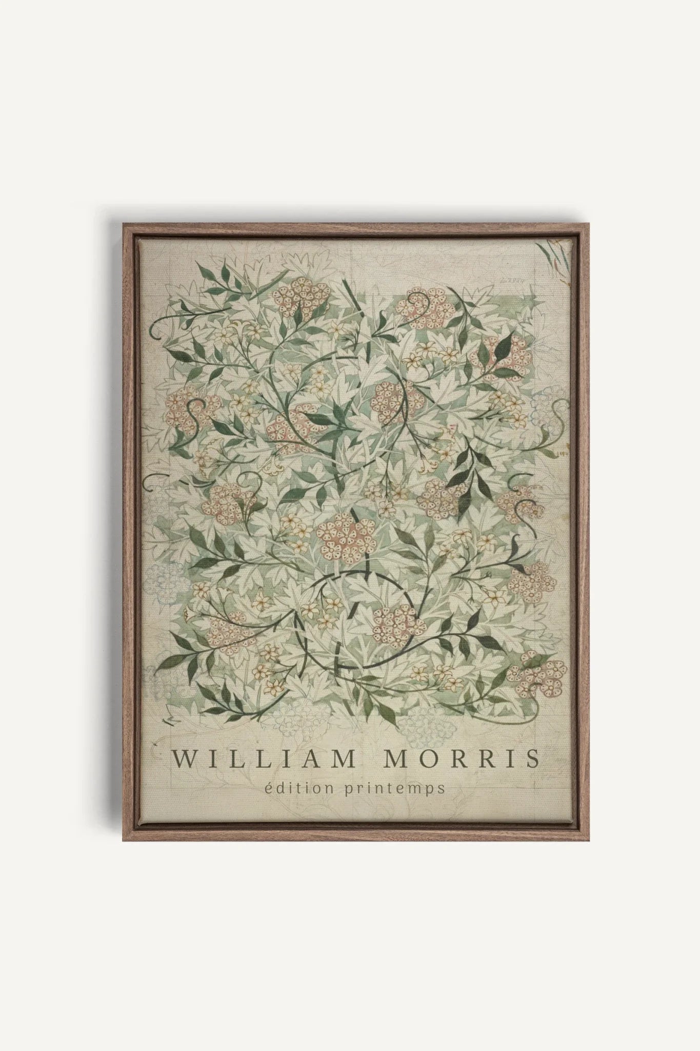 MORRIS GARDEN, Oeuvre sur toile étirée, encadré Brun Chêne