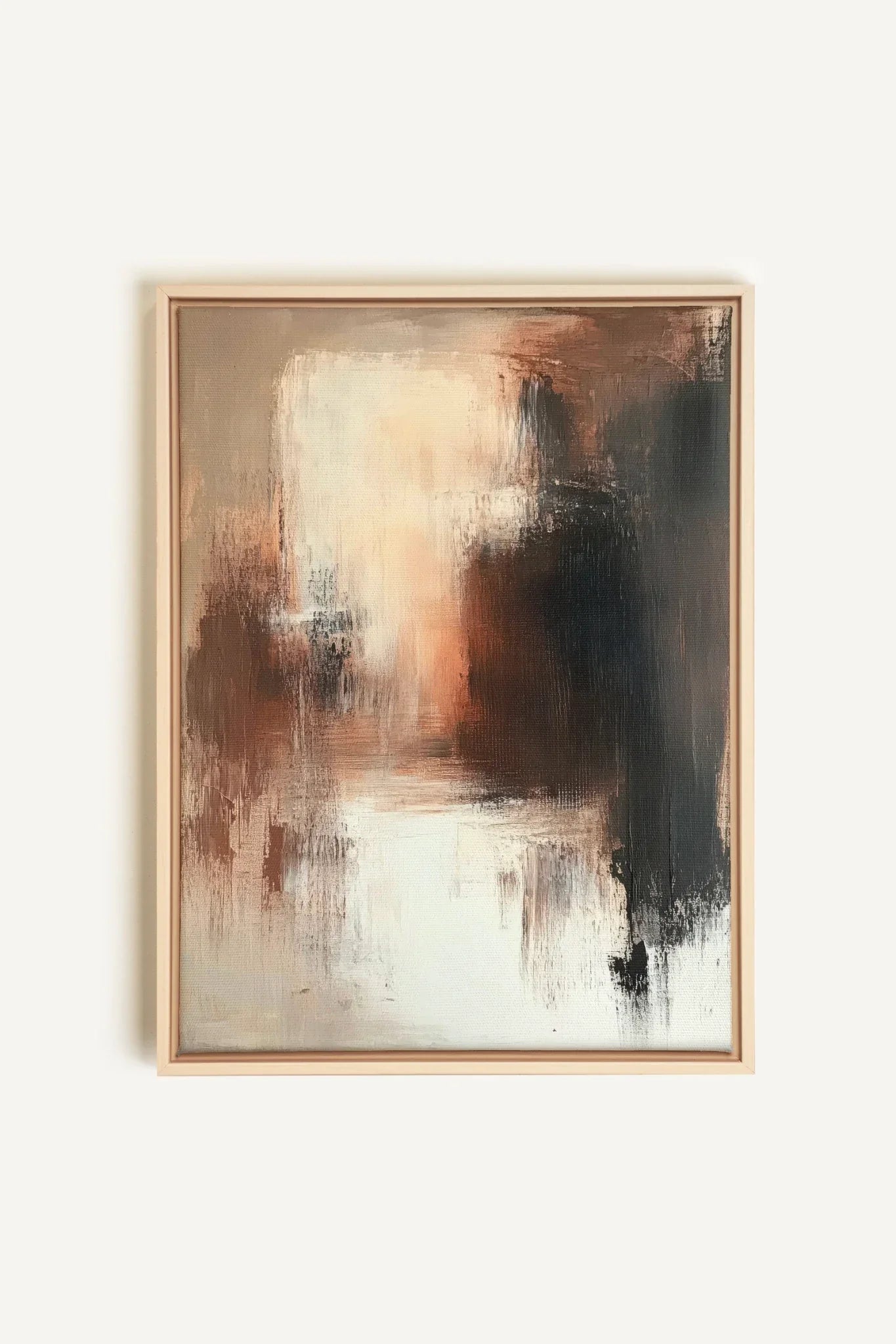 OLEKA CANVAS - MUTED FLAMES, Oeuvre sur toile étirée, encadré Naturel Clair