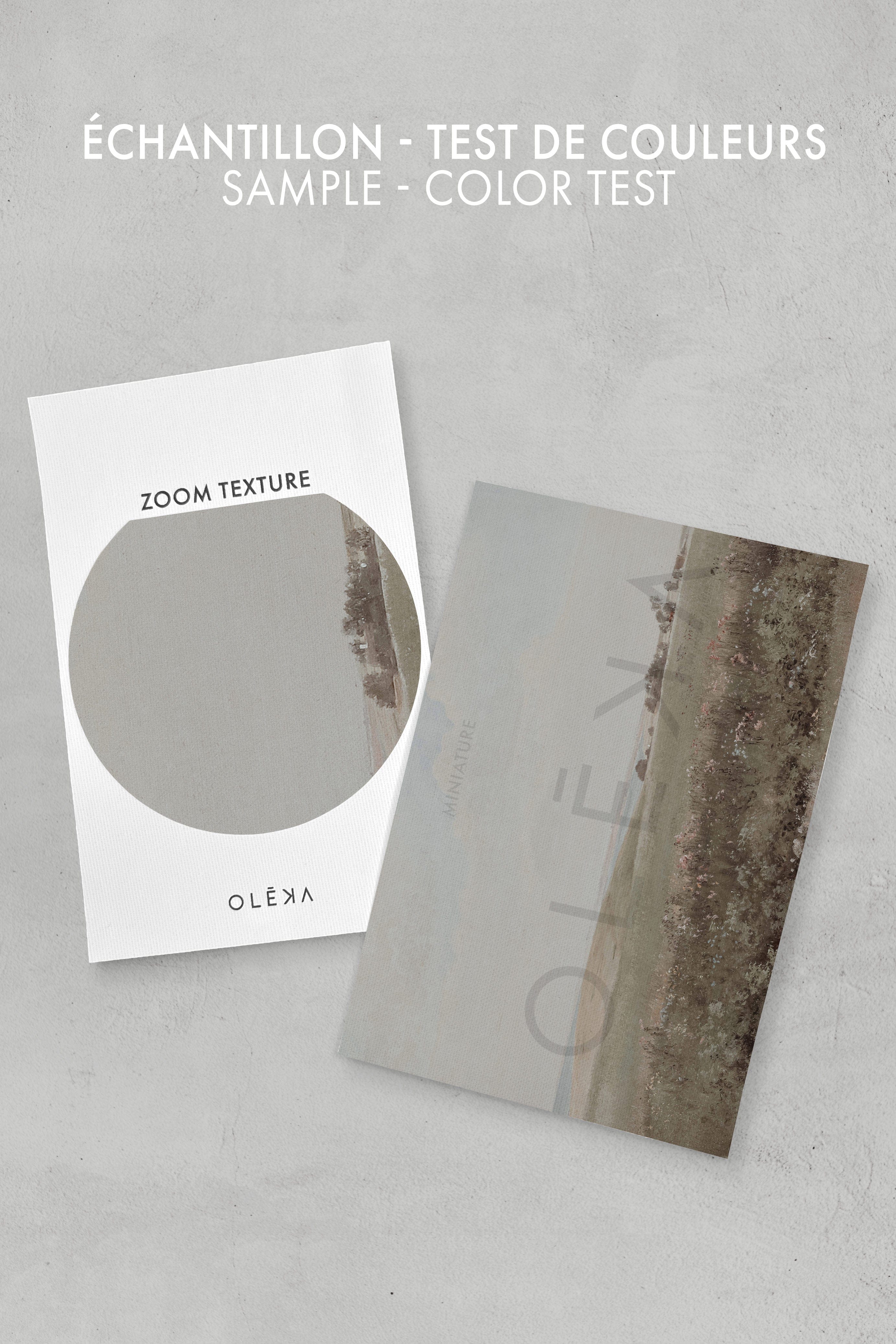 OLEKA CANVAS - MUTED GREEN MEADOW, Oeuvre sur toile étirée, encadré Noir
