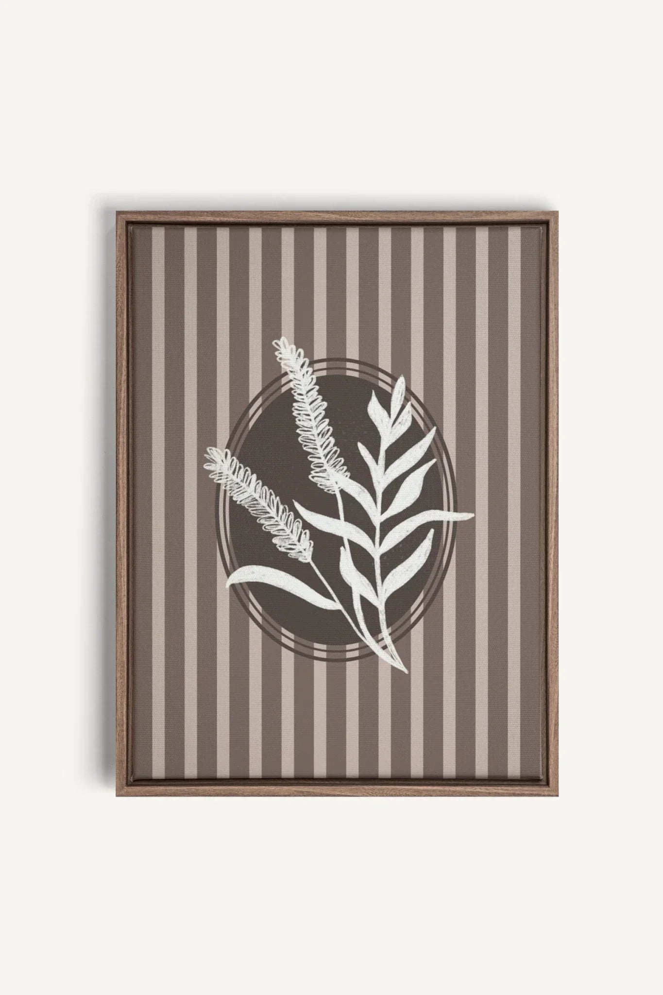 OLEKA CANVAS - NATURAL STROKES, Oeuvre sur toile étirée, encadré Brun Chêne