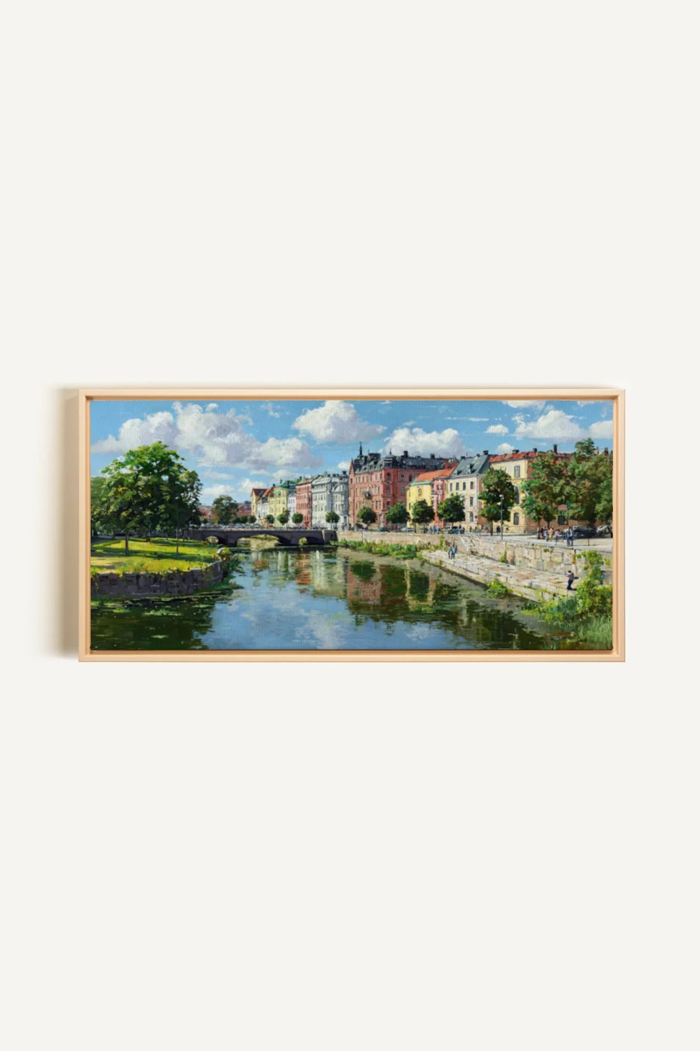 NORTHERN CALM, Artwork on stretched canvas, framed Natural Light
