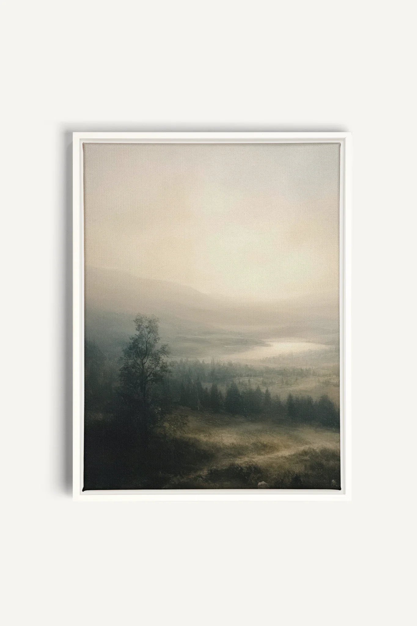 NORTHERN QUIET, Oeuvre sur toile étirée, encadré Blanc