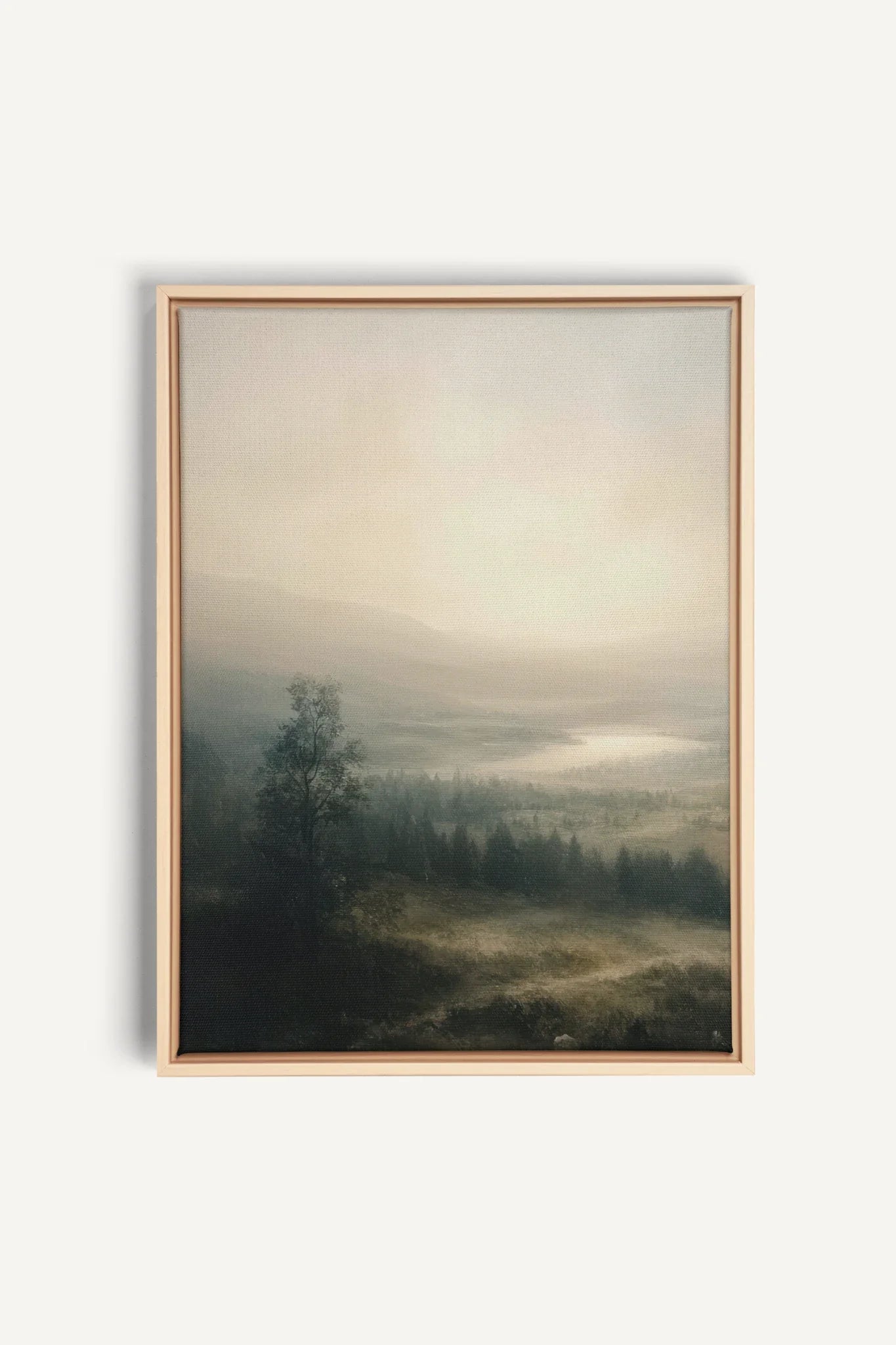 NORTHERN QUIET, Work on stretched canvas, framed Naturel Clair