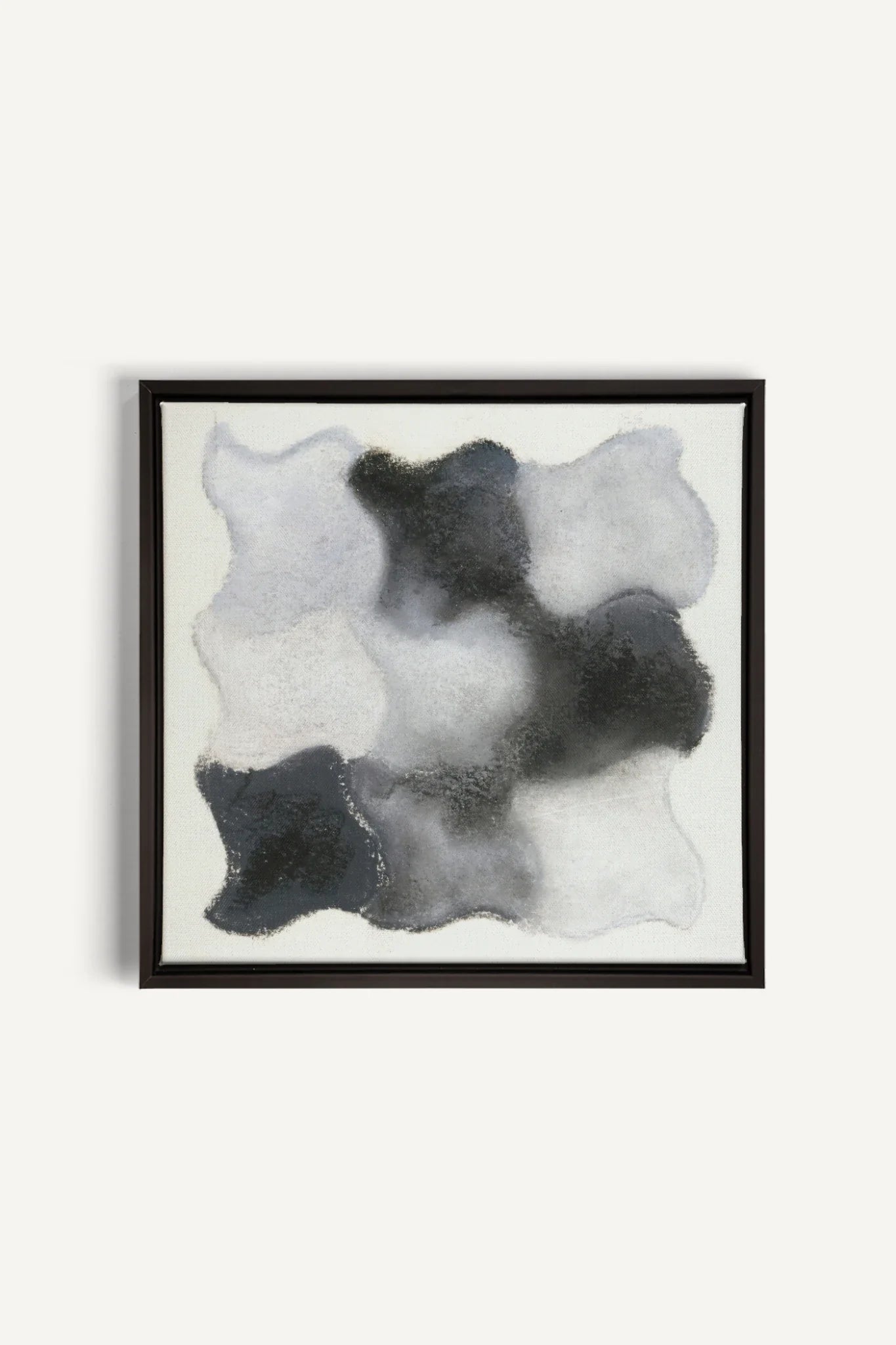 NUANCES FONDUES, Artwork on stretched canvas, framed in black