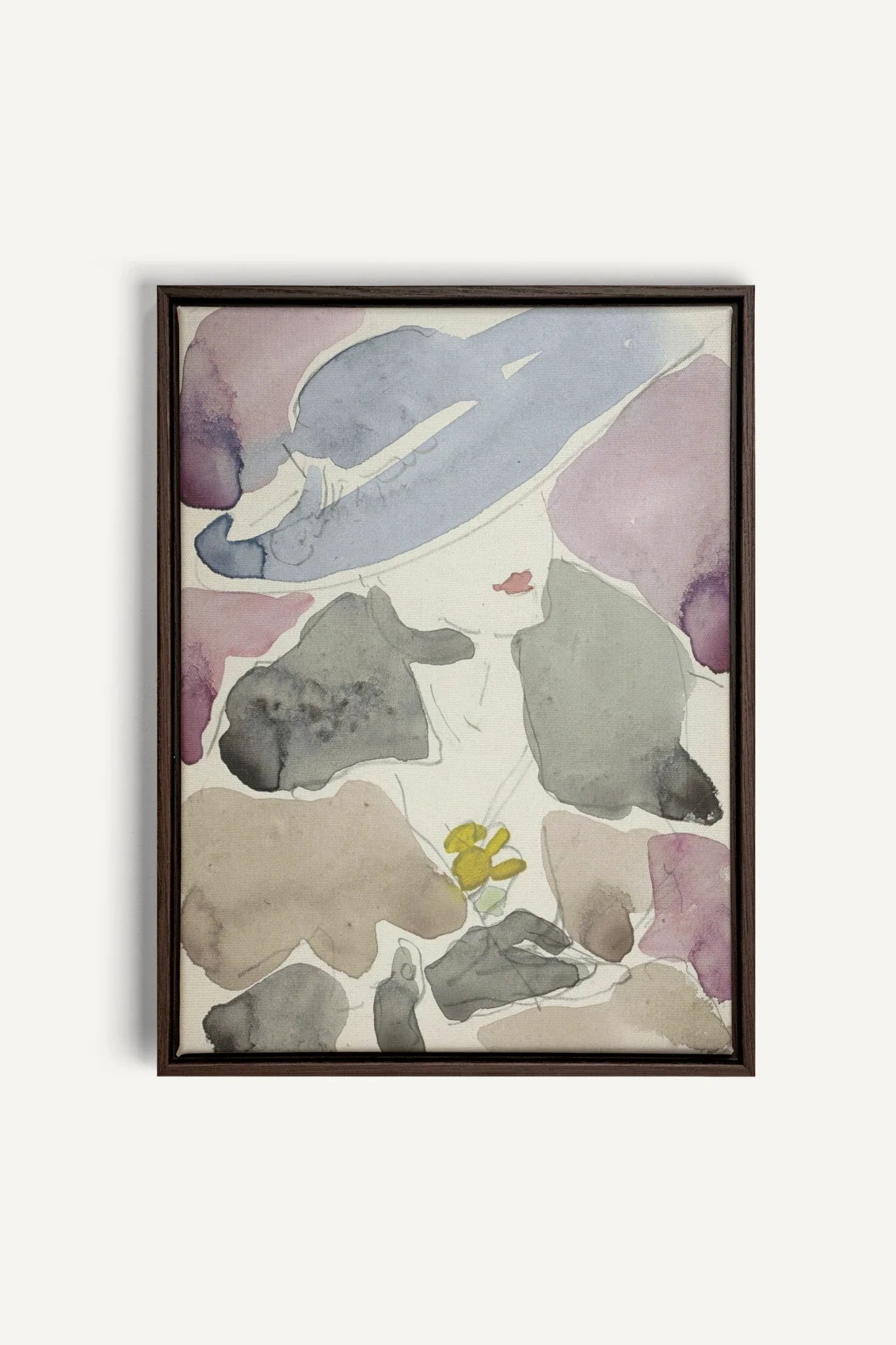 ORCHID HAZE, Oeuvre sur toile étirée, encadré Brun Noyer